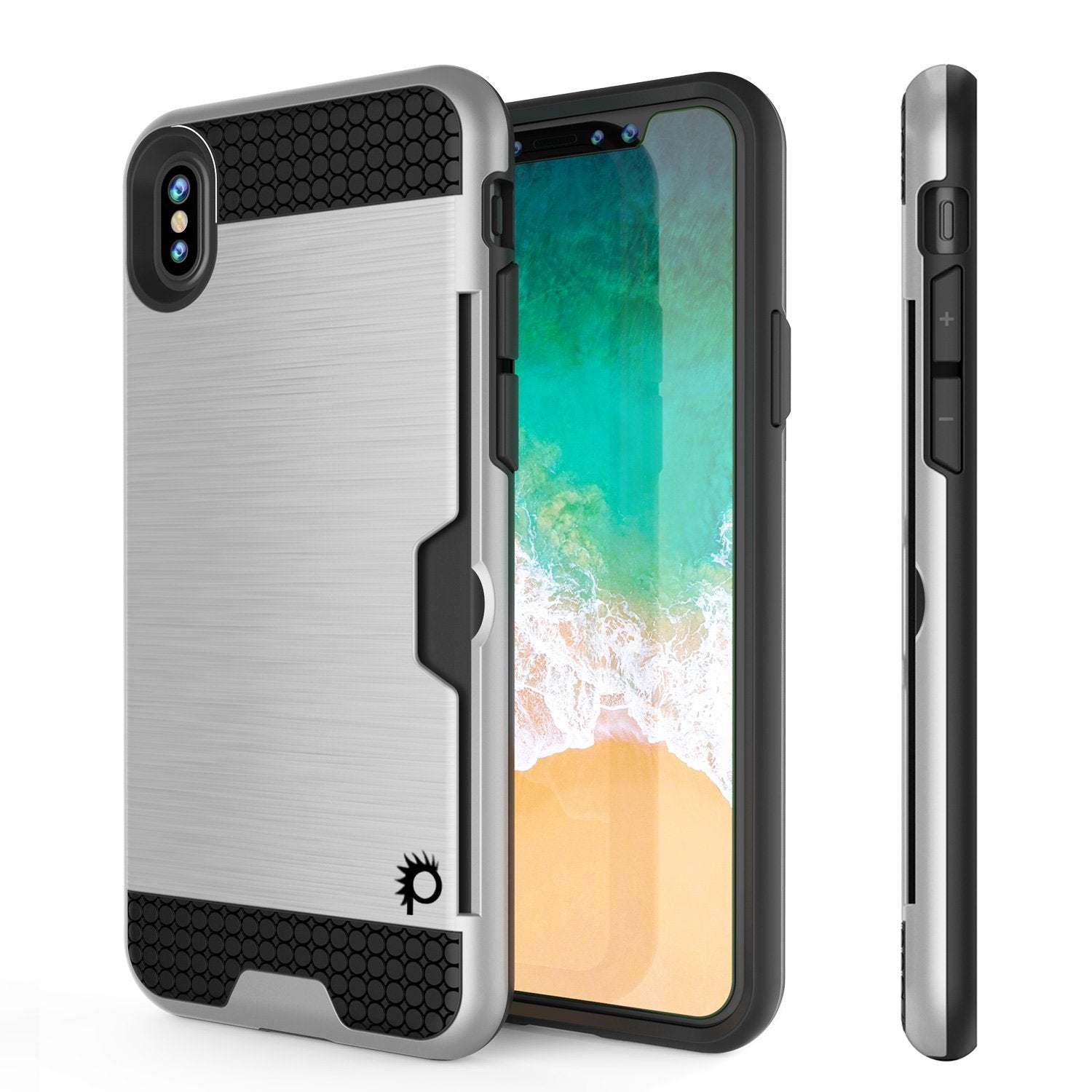 iPhone XS Max Case, PUNKcase [SLOT Series] Slim Fit Dual-Layer Armor Cover [Pink]