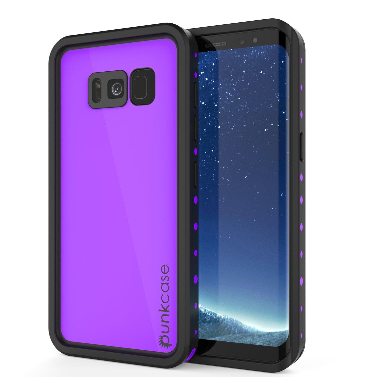Galaxy S8 Waterproof Case PunkCase StudStar Pink Thin 6.6ft Underwater IP68 Shock/Snow Proof