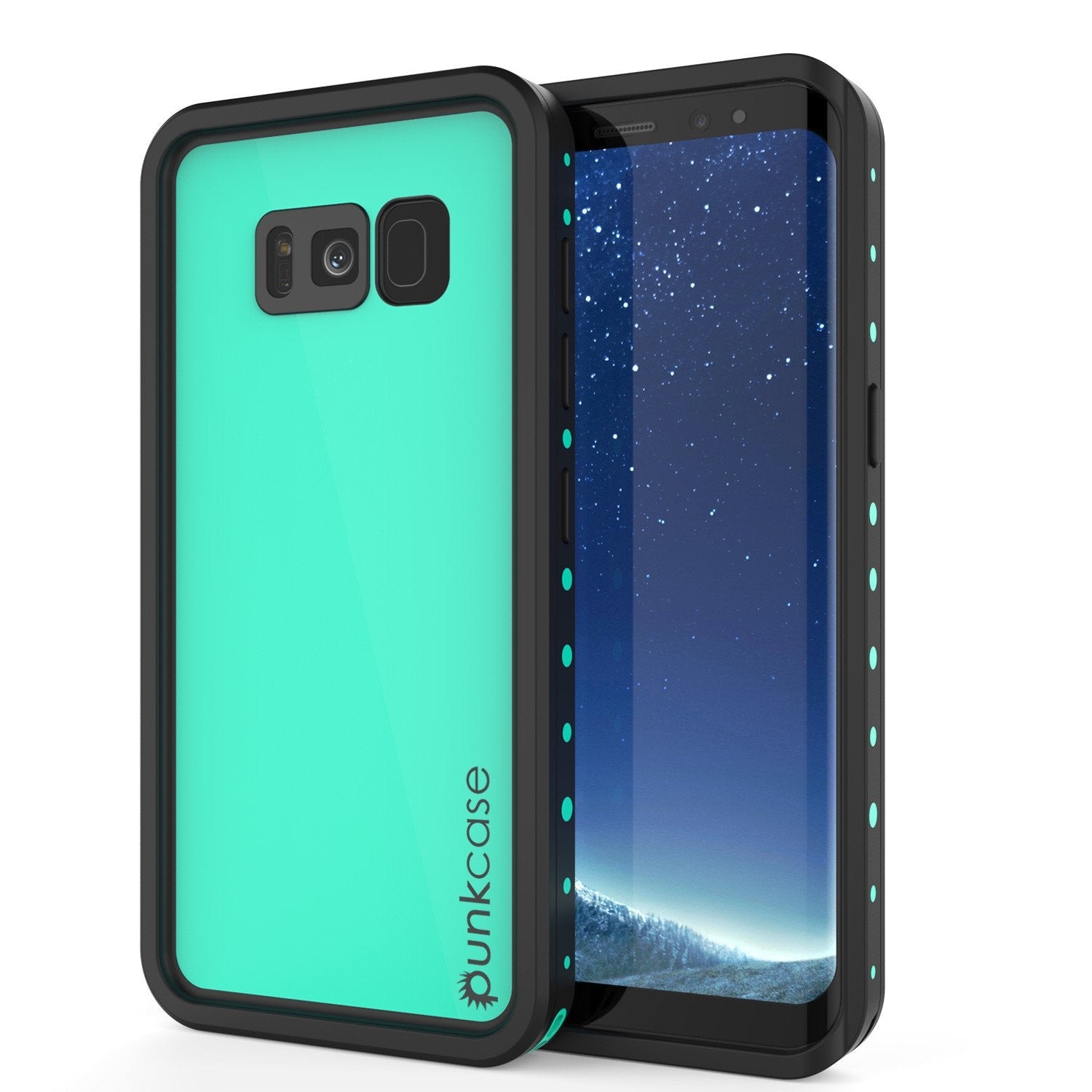 Galaxy S8 Waterproof Case, Punkcase [StudStar Series] [Slim Fit] [IP68 Certified] [Shockproof] [Dirtproof] [Snowproof] Armor Cover [Clear]