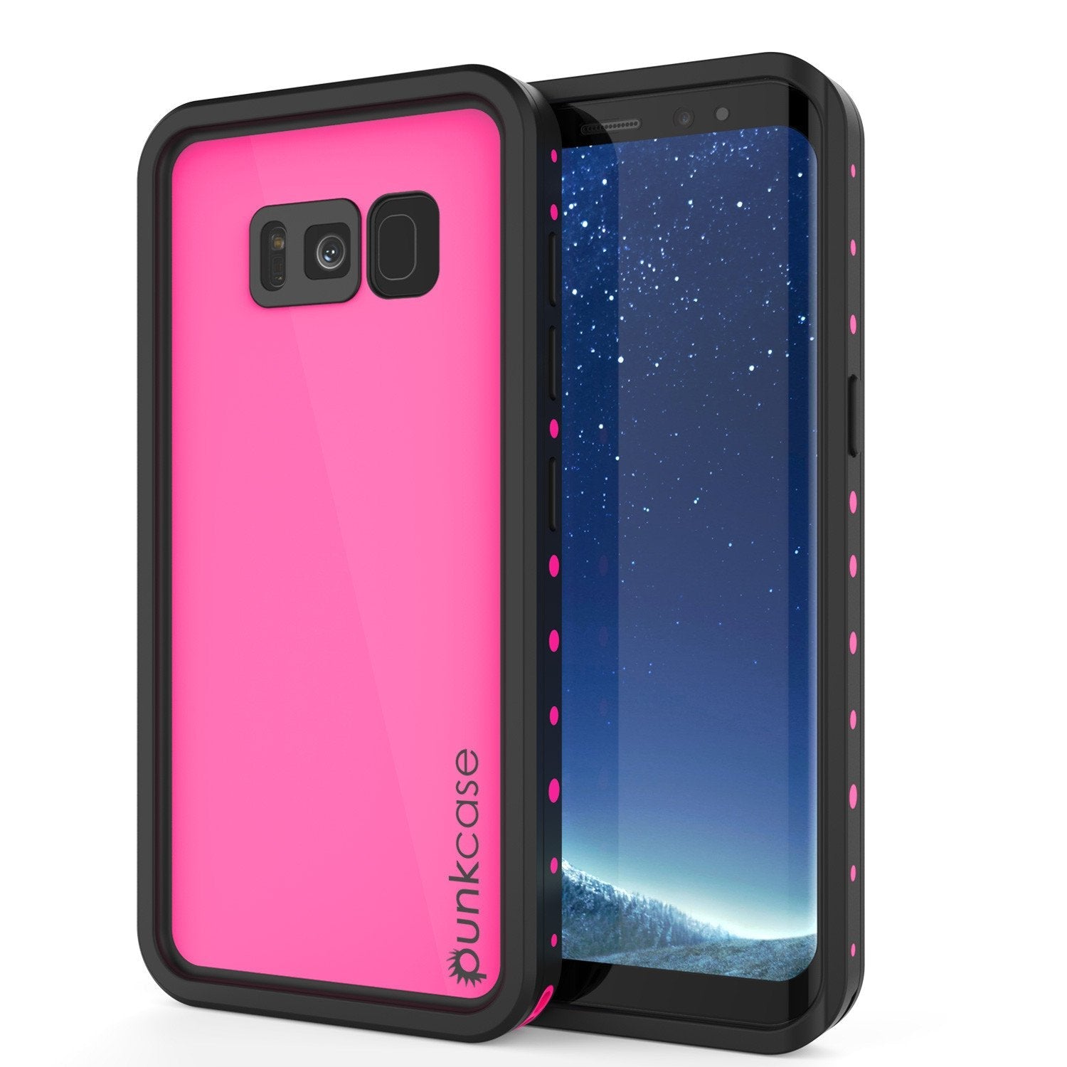 Galaxy S8 Waterproof Case PunkCase StudStar Purple Thin 6.6ft Underwater IP68 Shock/Snow Proof