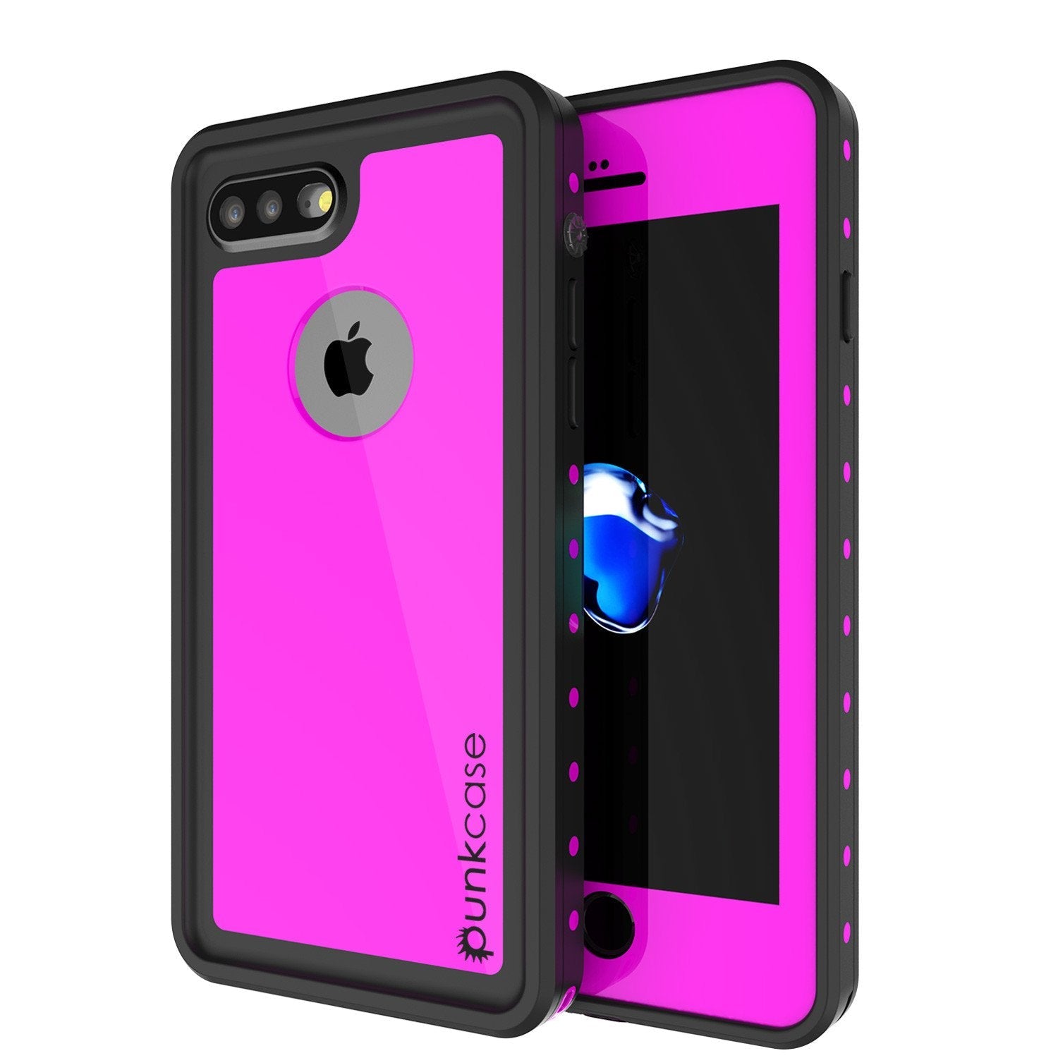 iPhone 7+ Plus Waterproof IP68 Case, Punkcase [Red] [StudStar Series] [Slim Fit] [Dirtproof]