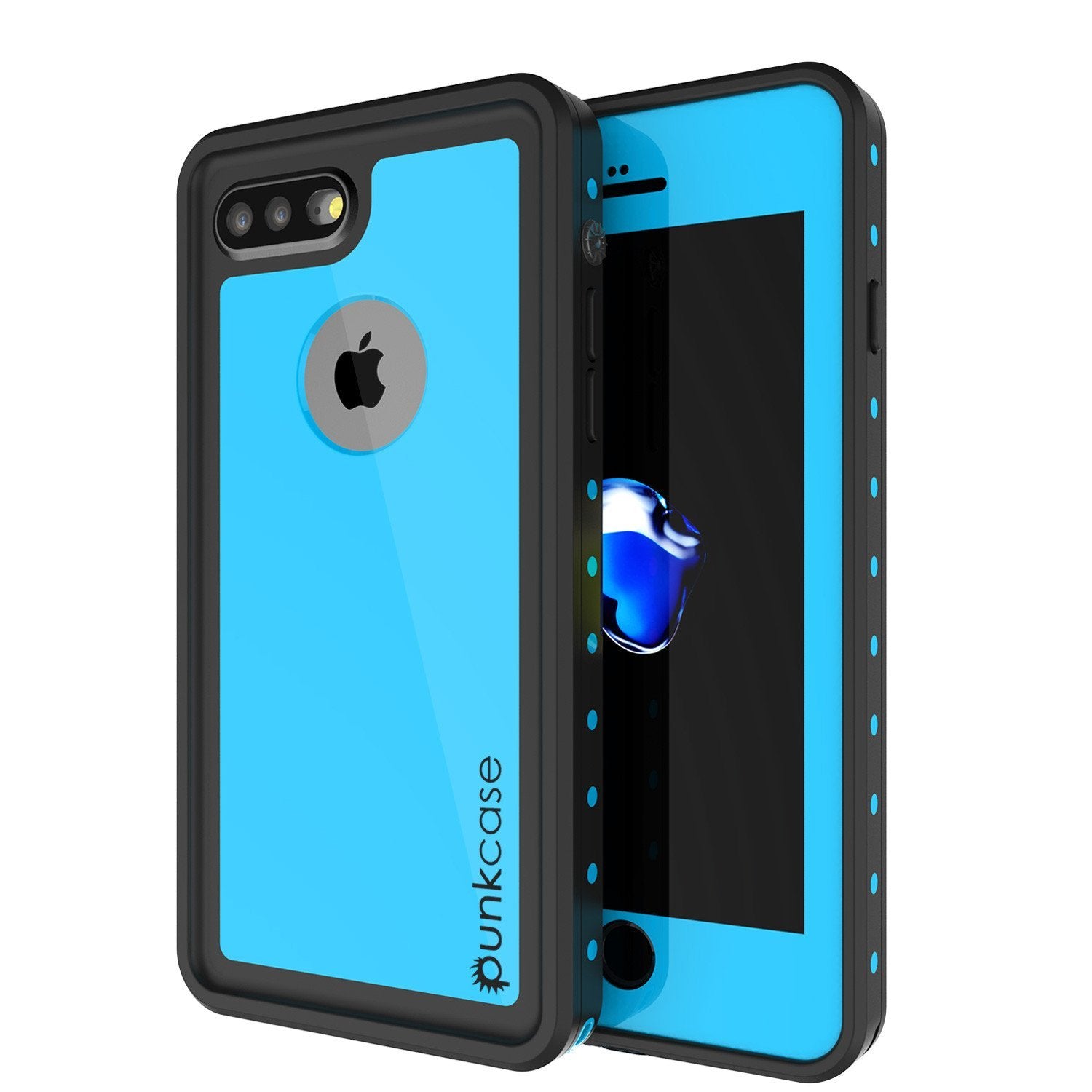 iPhone 8+ Plus Waterproof IP68 Case, Punkcase [Black] [StudStar Series] [Slim Fit] [Dirtproof]