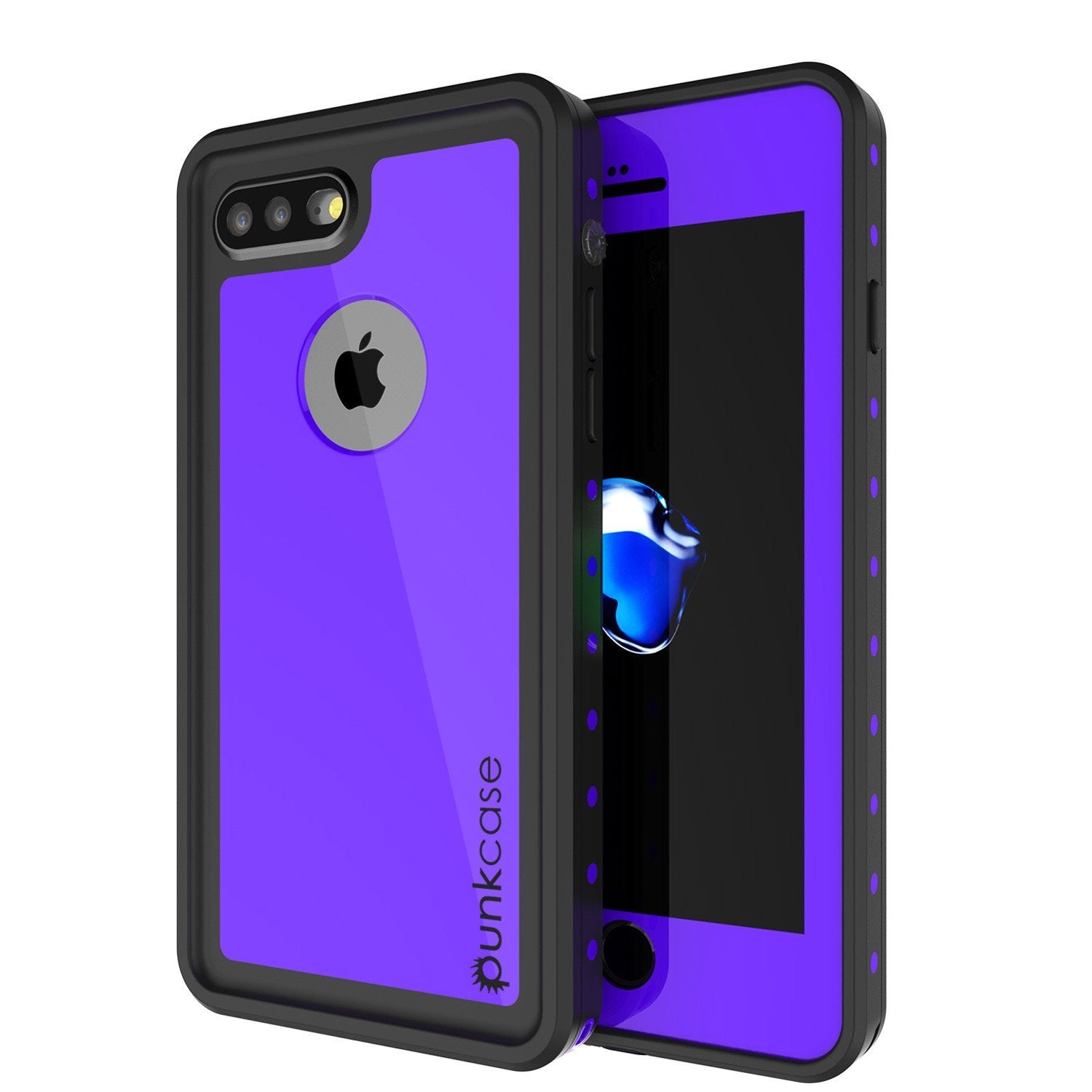 iPhone 8+ Plus Waterproof IP68 Case, Punkcase [Clear] [StudStar Series] [Slim Fit] [Dirtproof]
