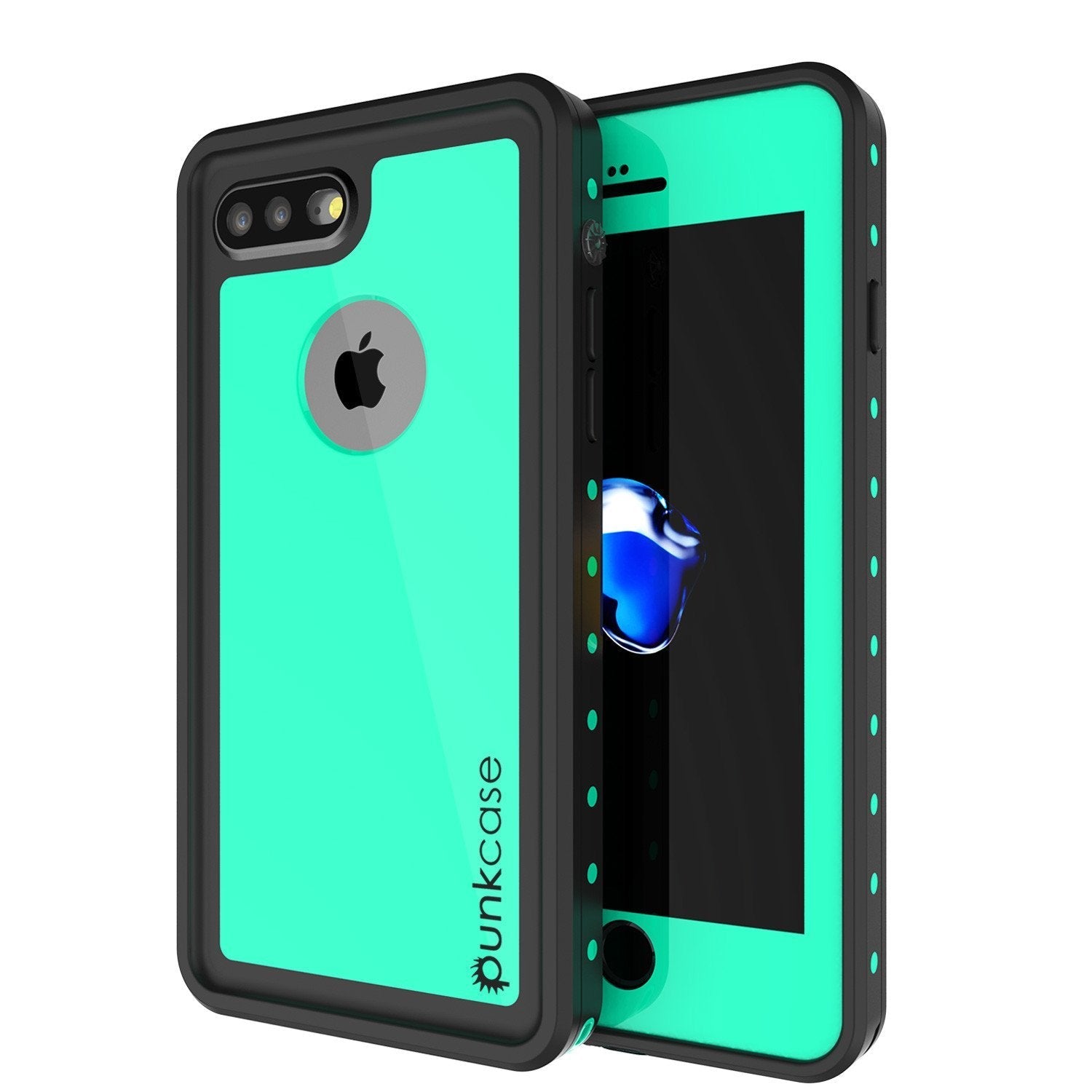 iPhone 8+ Plus Waterproof IP68 Case, Punkcase [Clear] [StudStar Series] [Slim Fit] [Dirtproof]