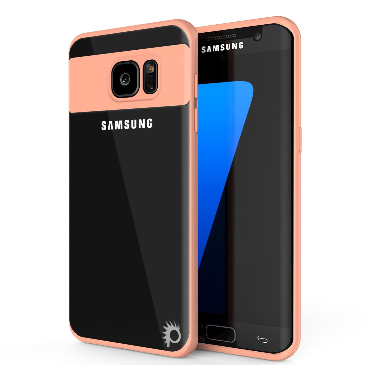Galaxy S7 Edge Case [MASK Series] [RED] Full Body Hybrid Dual Layer TPU Cover W/ Protective PUNKSHIELD Screen Protector
