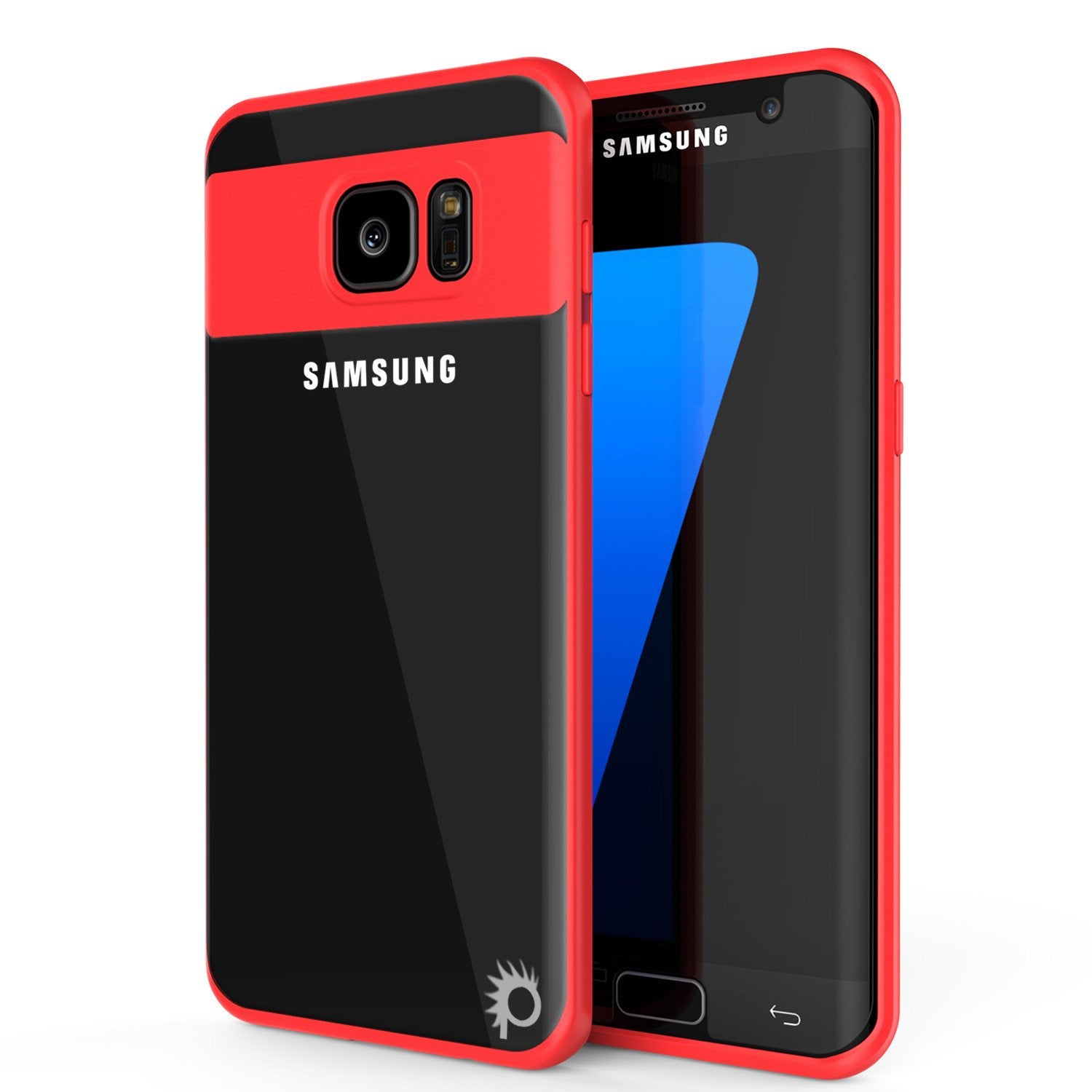 Galaxy S7 Edge Case [MASK Series] [BLACK] Full Body Hybrid Dual Layer TPU Cover W/ Protective PUNKSHIELD Screen Protector