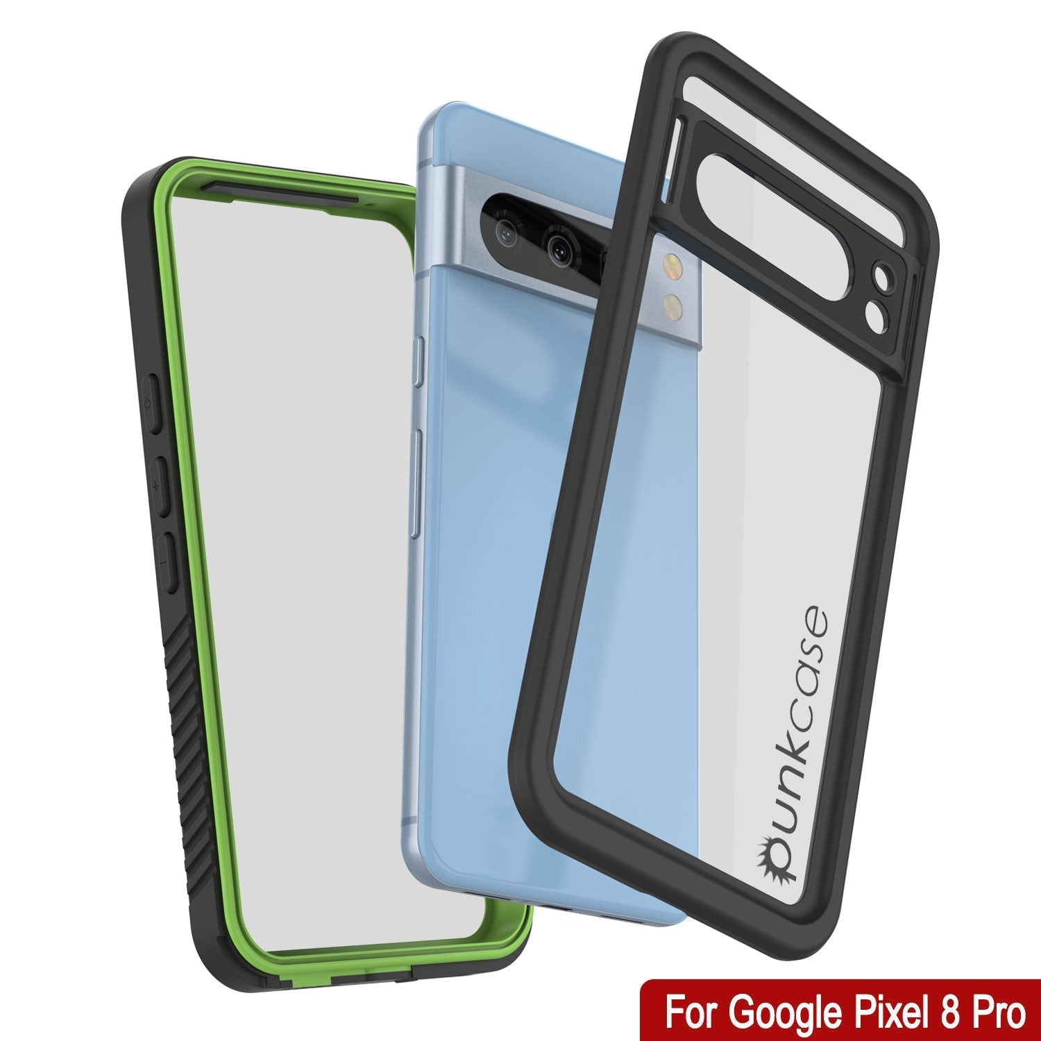 Google Pixel 9 Pro Waterproof Case, Punkcase [Extreme Series] Armor Cover W/ Built In Screen Protector [Light Green]