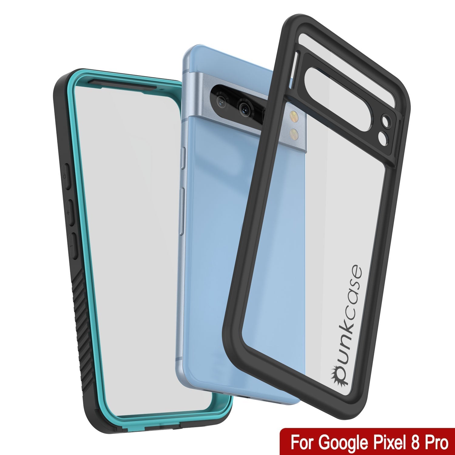 Google Pixel 9 Pro Waterproof Case, Punkcase [Extreme Series] Armor Cover W/ Built In Screen Protector [Teal]