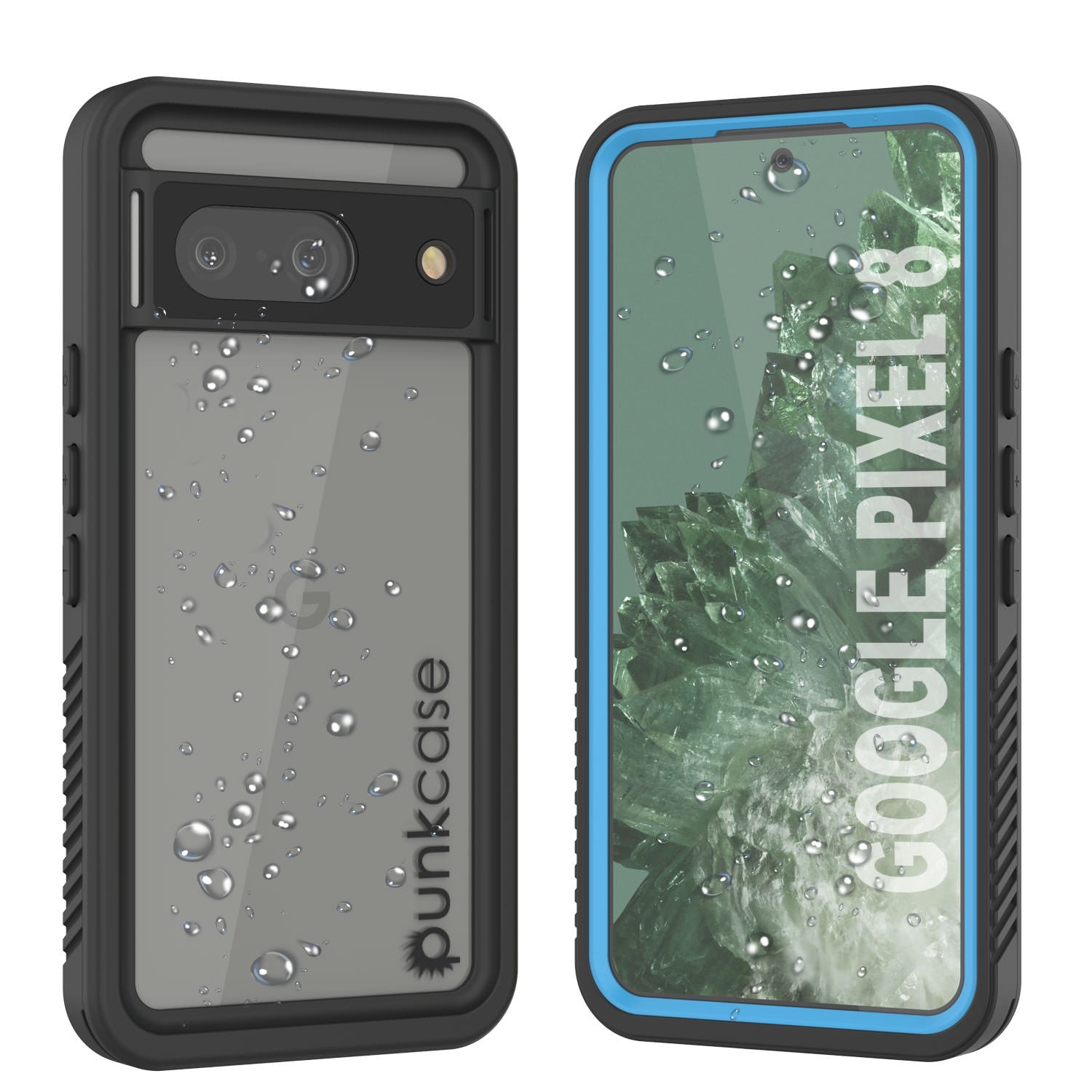 Google Pixel 9  Waterproof Case, Punkcase [Extreme Series] Armor Cover W/ Built In Screen Protector [Light Blue]