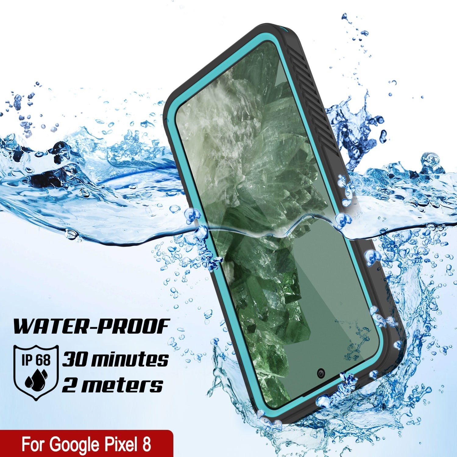 Google Pixel 9  Waterproof Case, Punkcase [Extreme Series] Armor Cover W/ Built In Screen Protector [Teal]