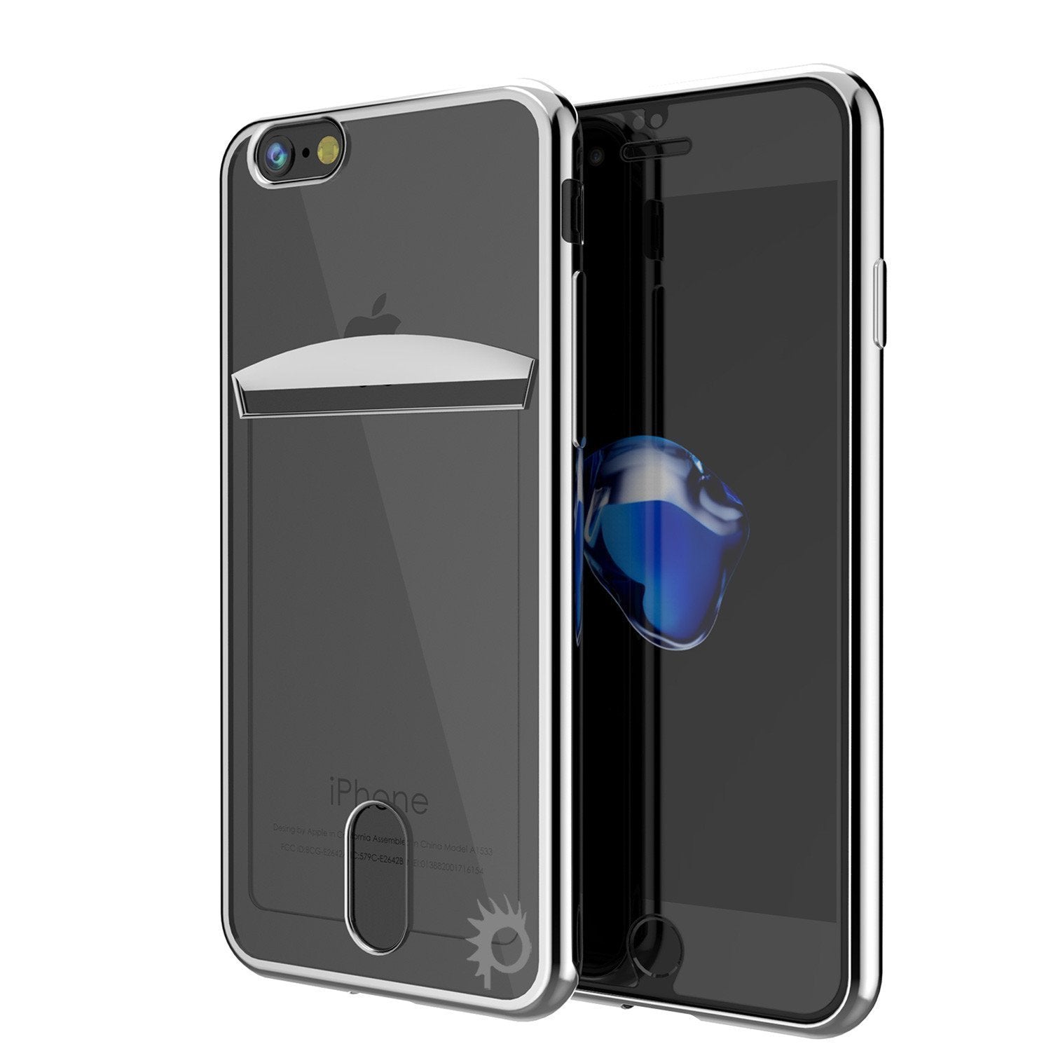 iPhone SE (4.7") Case, PUNKCASE® LUCID Black Series | Card Slot | SHIELD Screen Protector | Ultra fit
