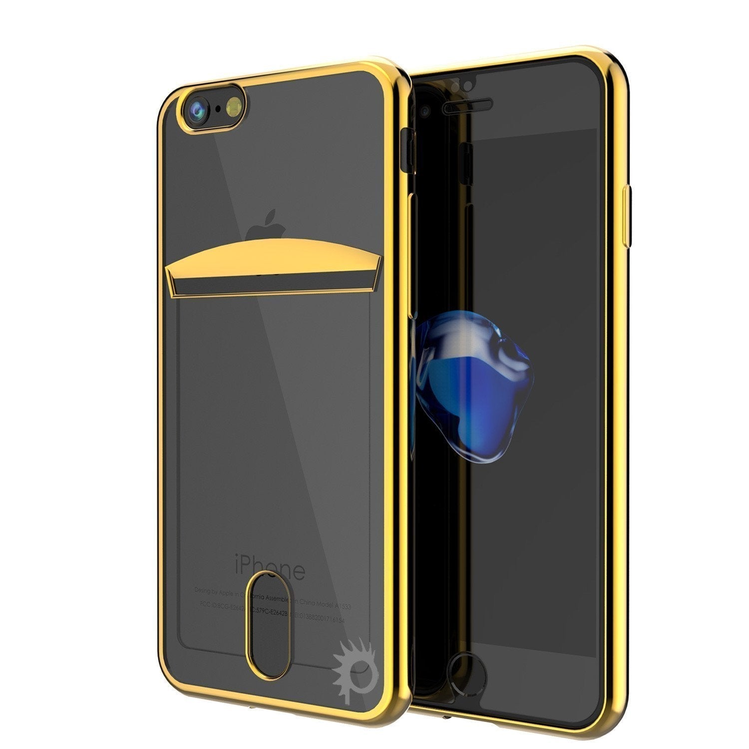 iPhone SE (4.7") Case, PUNKCASE® LUCID Black Series | Card Slot | SHIELD Screen Protector | Ultra fit