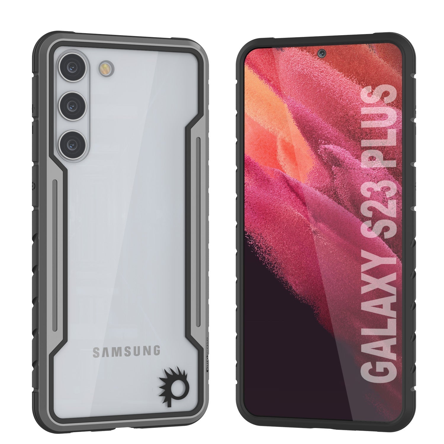 Punkcase S23+ Plus Armor Stealth Case Protective Military Grade Multilayer Cover [Rose-Gold]