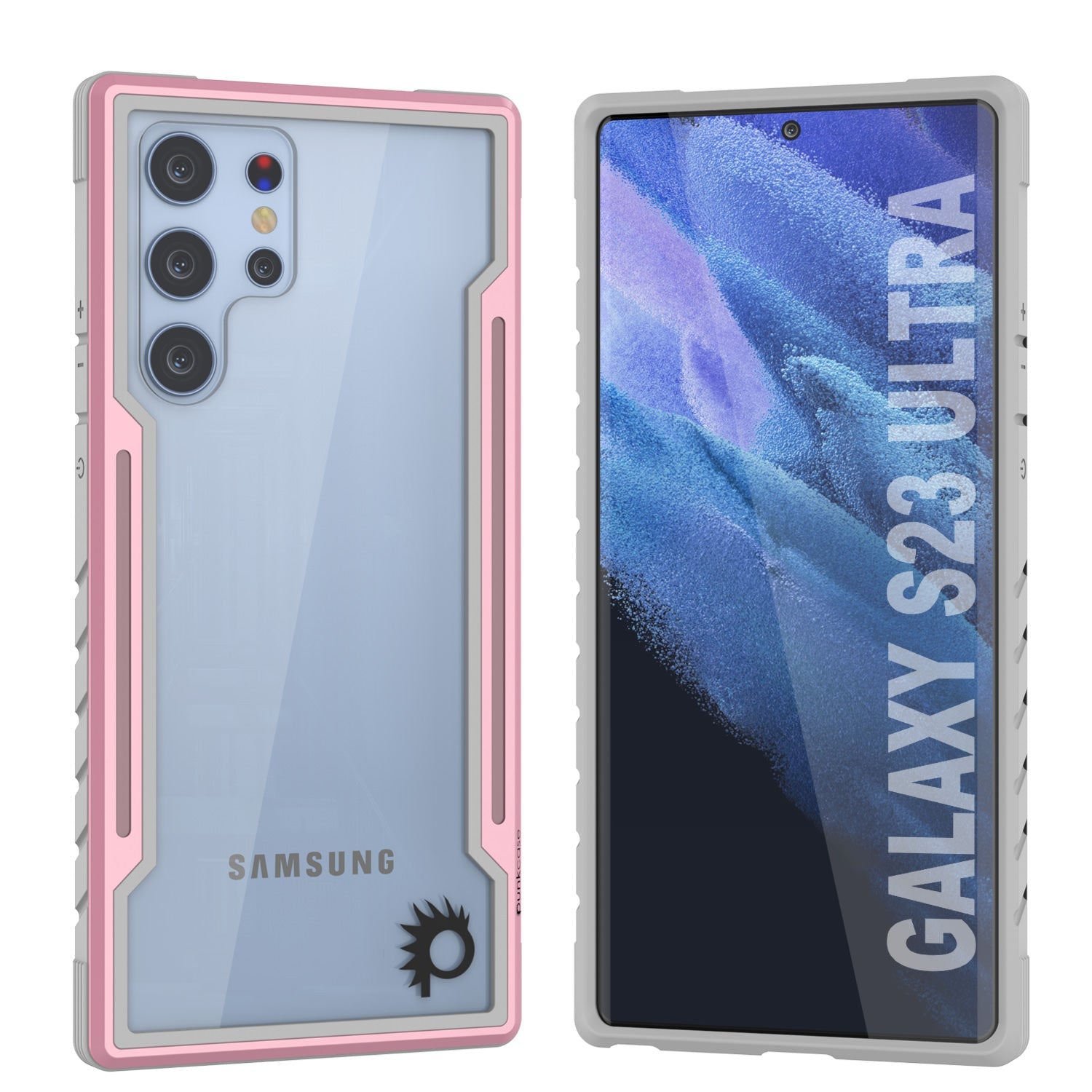 Punkcase S23 Ultra Armor Stealth Case Protective Military Grade Multilayer Cover [Grey]