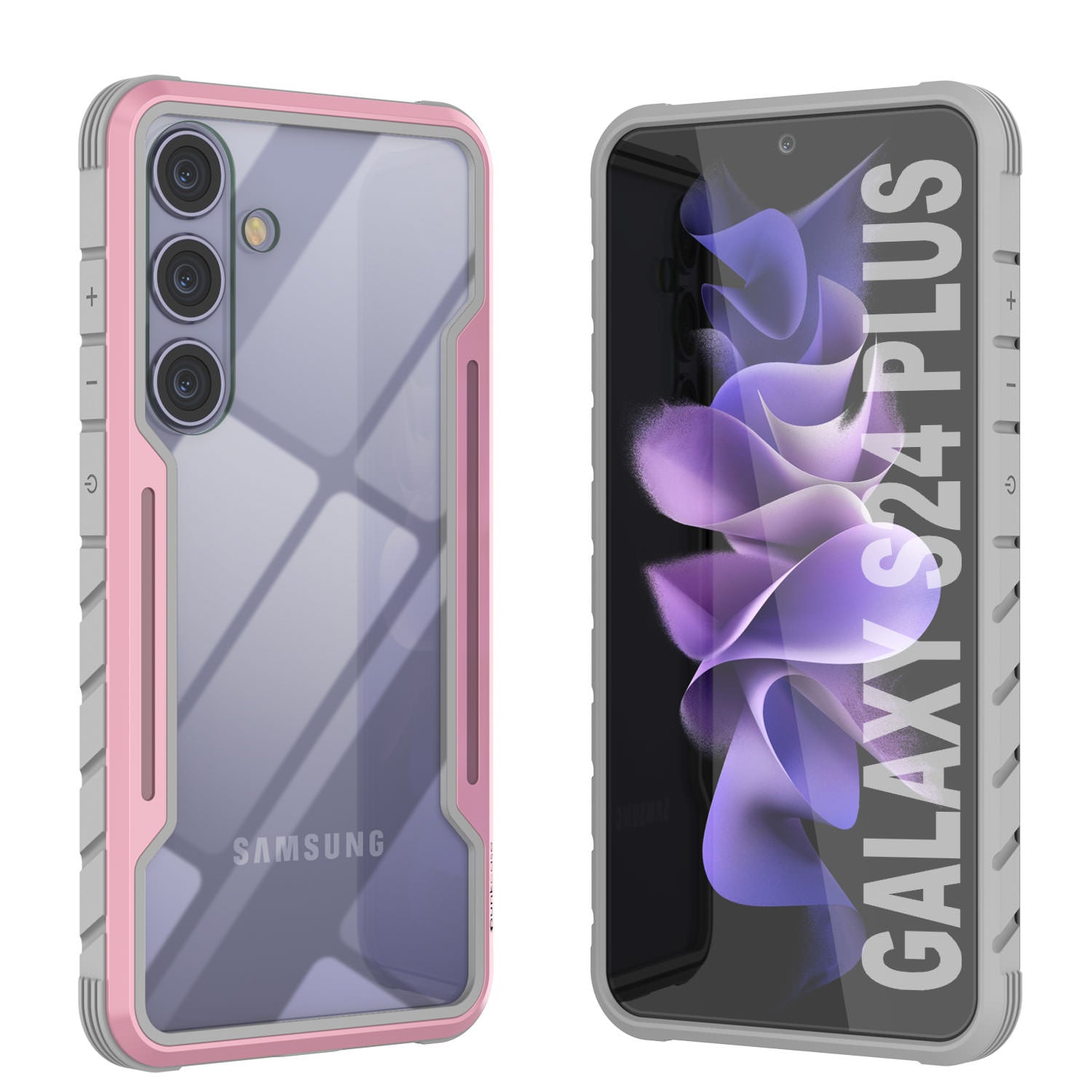 Punkcase S24+ Plus Armor Stealth Case Protective Military Grade Multilayer Cover [Grey-Black]