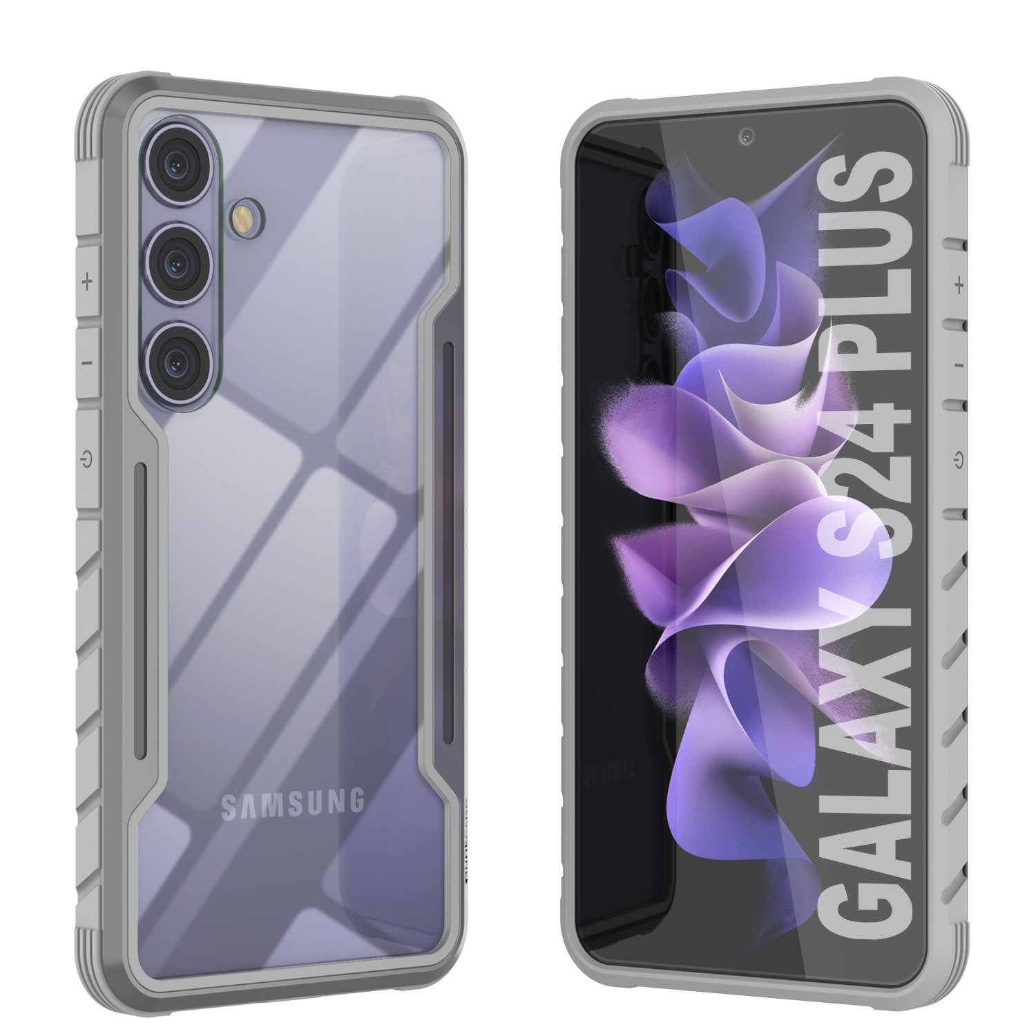 Punkcase S24+ Plus Armor Stealth Case Protective Military Grade Multilayer Cover [Grey-Black]