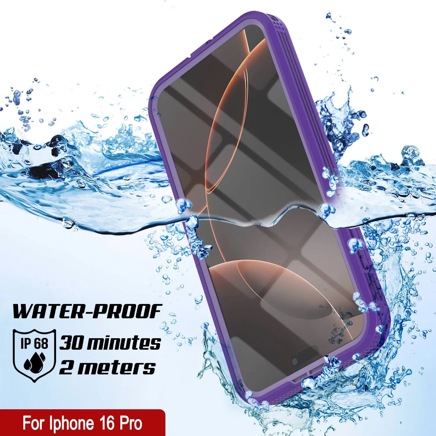 iPhone 16 Pro Waterproof Case [Alpine 2.0 Series] [Slim Fit] [IP68 Certified] [Shockproof] [Purple]