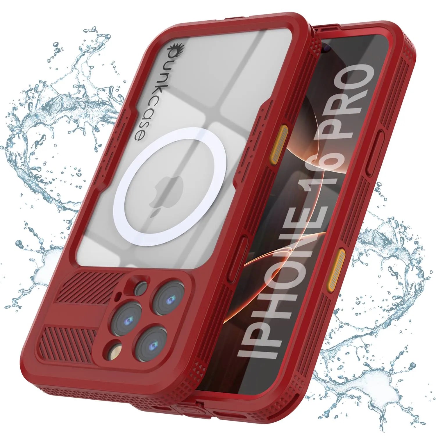 iPhone 16 Pro Waterproof Case [Alpine 2.0 Series] [Slim Fit] [IP68 Certified] [Shockproof] [Red]