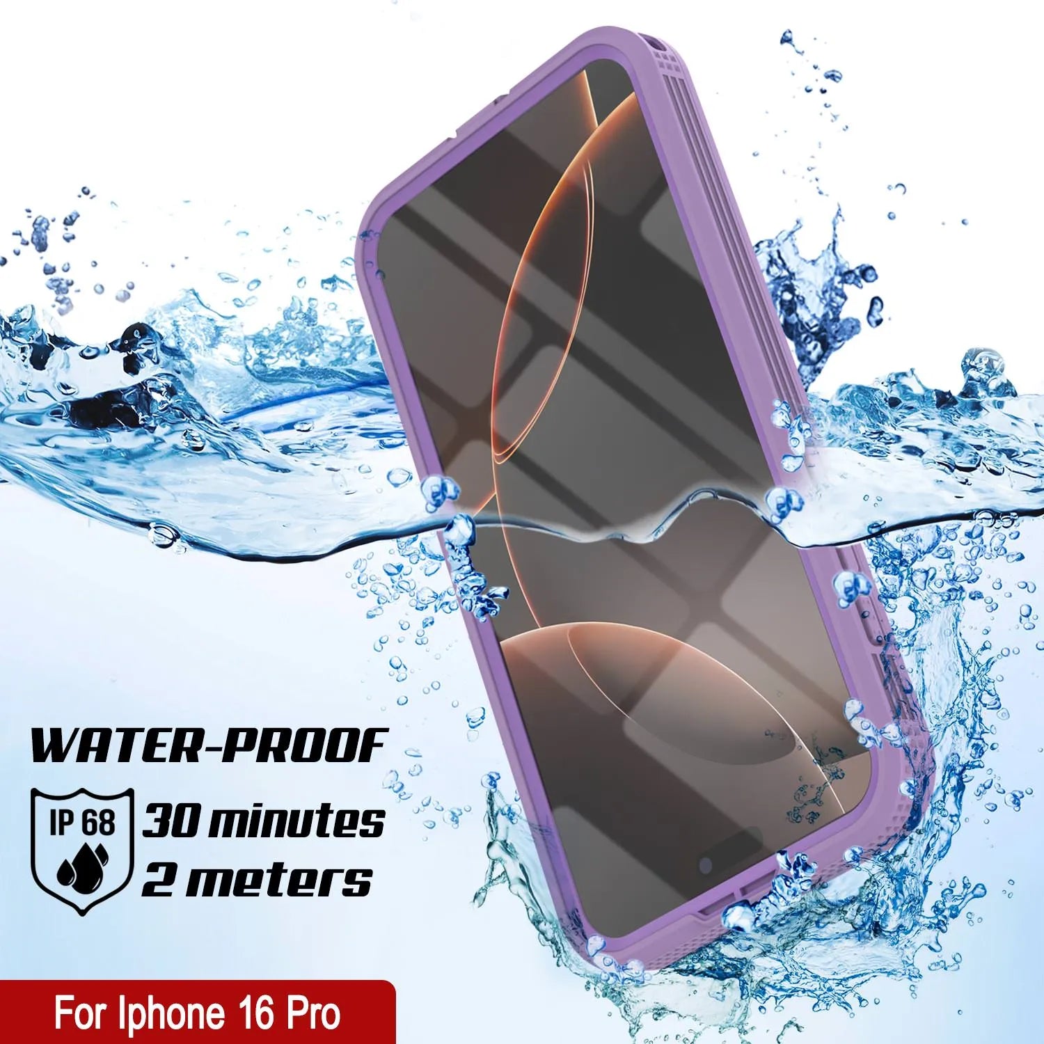 iPhone 16 Pro Waterproof Case [Alpine 2.0 Series] [Slim Fit] [IP68 Certified] [Shockproof] [Lilac]