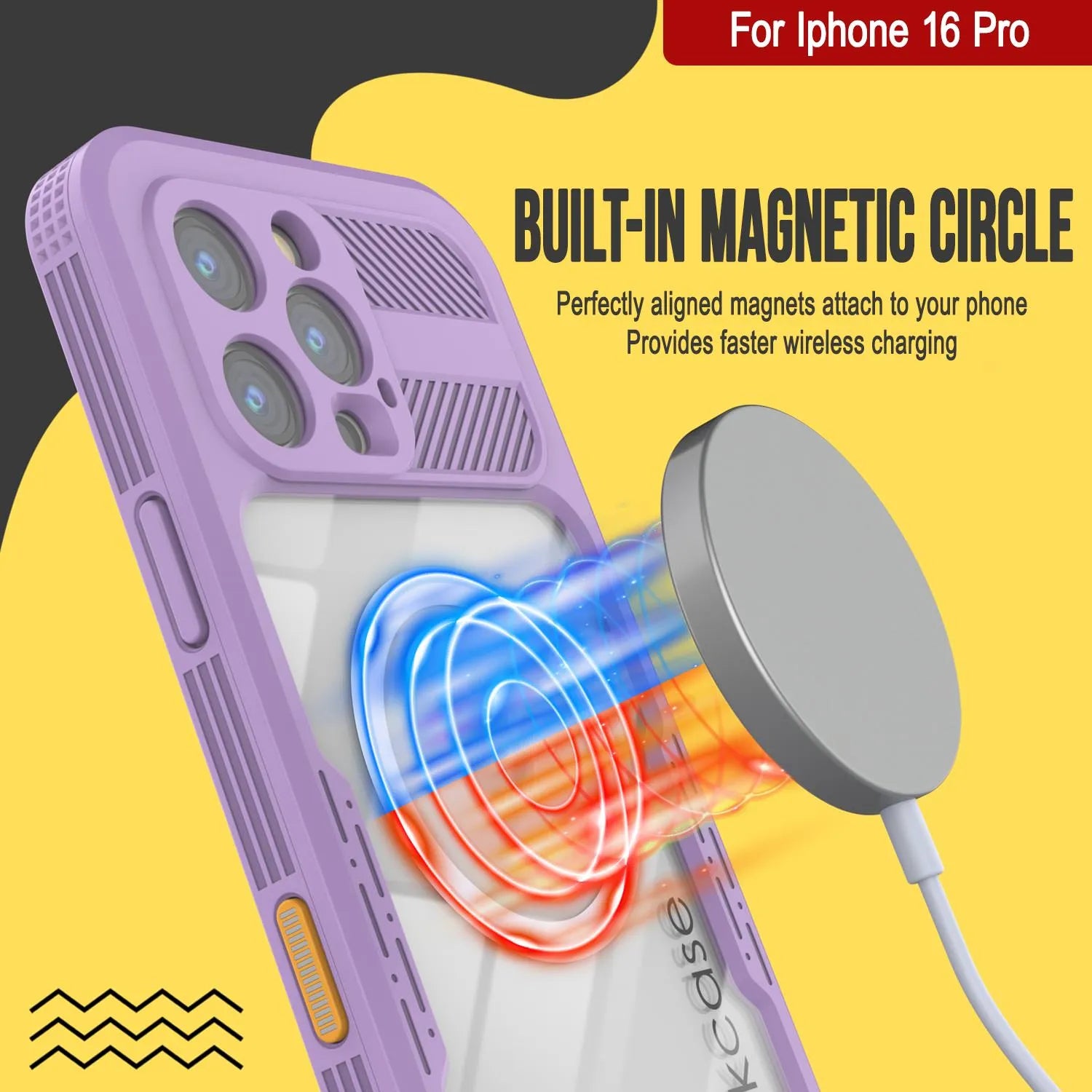 iPhone 16 Pro Waterproof Case [Alpine 2.0 Series] [Slim Fit] [IP68 Certified] [Shockproof] [Lilac]