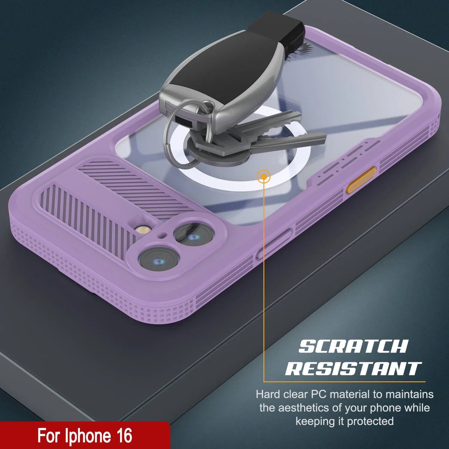 iPhone 16 Waterproof Case [Alpine 2.0 Series] [Slim Fit] [IP68 Certified] [Shockproof] [Lilac]