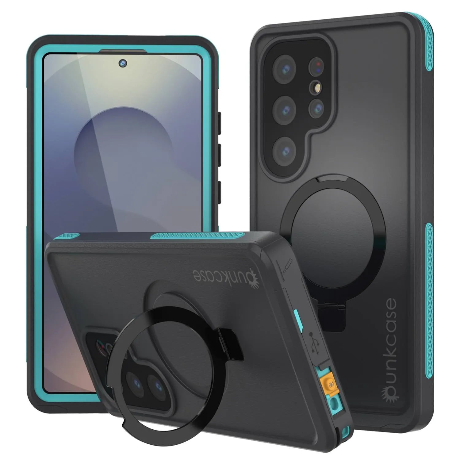 Galaxy S25 Ultra Waterproof Case [Kickstud 2.0 Series] Protective IP68 Cover W/Screen Protector & Kickstand [Black]