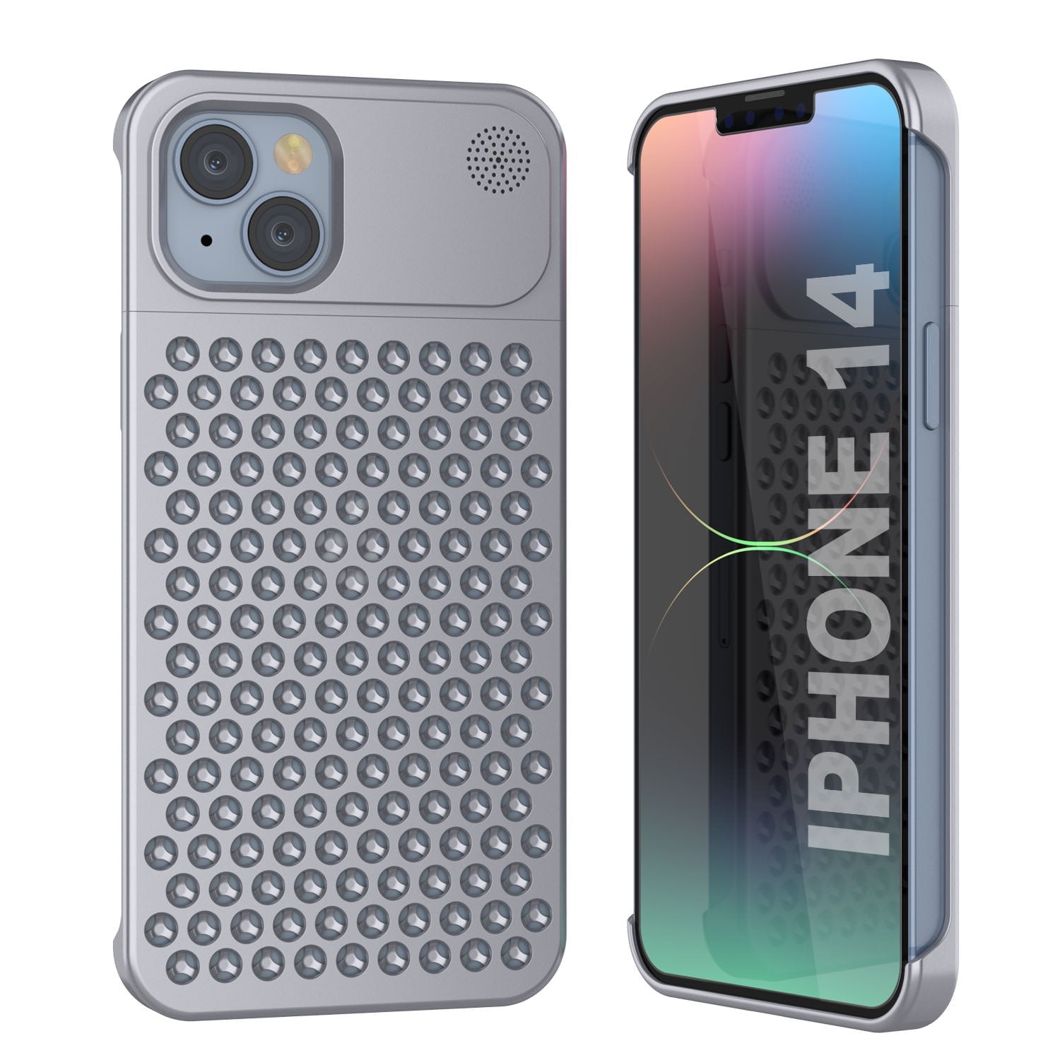 PunkCase for iPhone 14 Aluminum Alloy Case [Fortifier Extreme Series] Ultra Durable Cover [Pink]