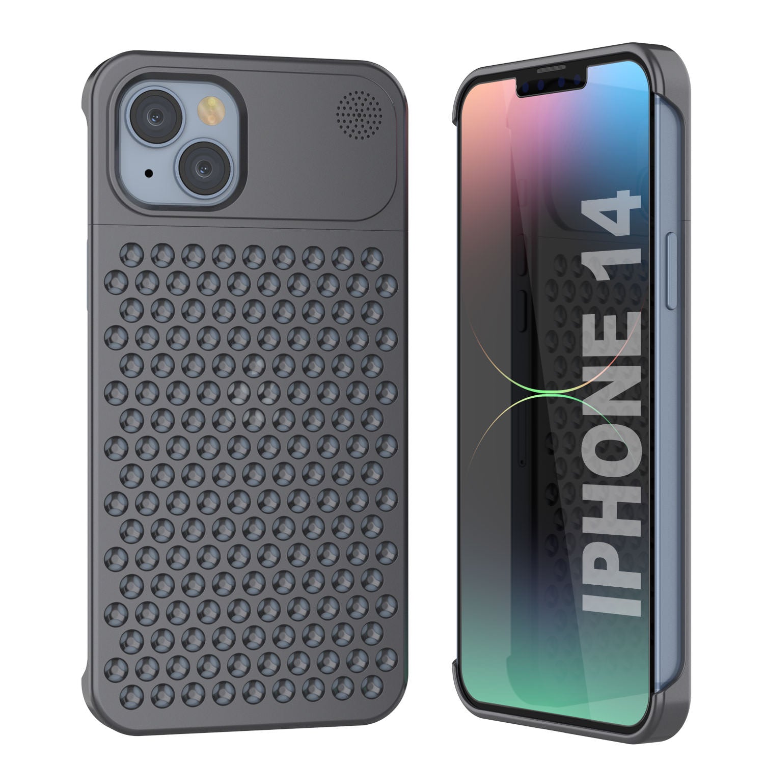 PunkCase for iPhone 14 Aluminum Alloy Case [Fortifier Extreme Series] Ultra Durable Cover [Liliac]