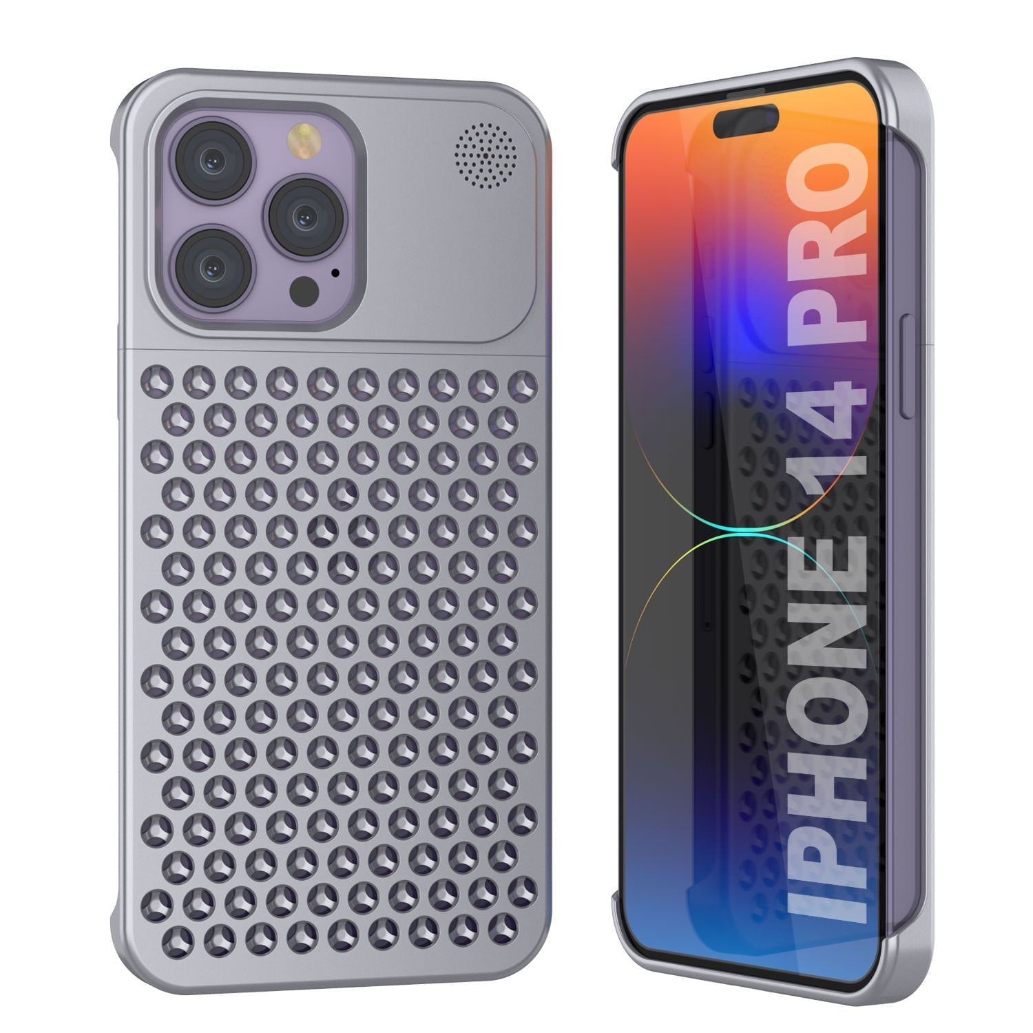 PunkCase for iPhone 14 Pro Aluminum Alloy Case [Fortifier Extreme Series] Ultra Durable Cover [Rose-Gold]