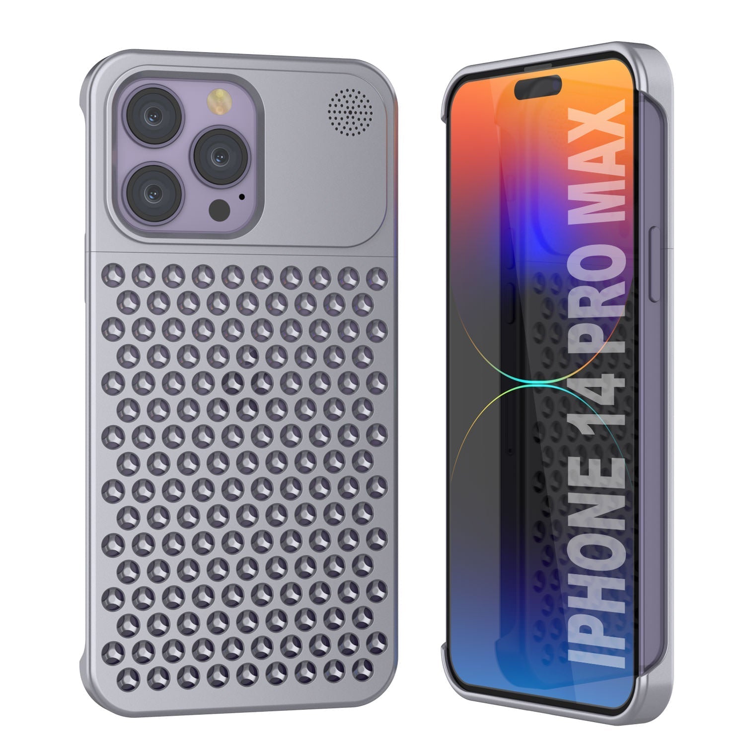 PunkCase for iPhone 14 Pro Max Aluminum Alloy Case [Fortifier Extreme Series] Ultra Durable Cover [Orange]