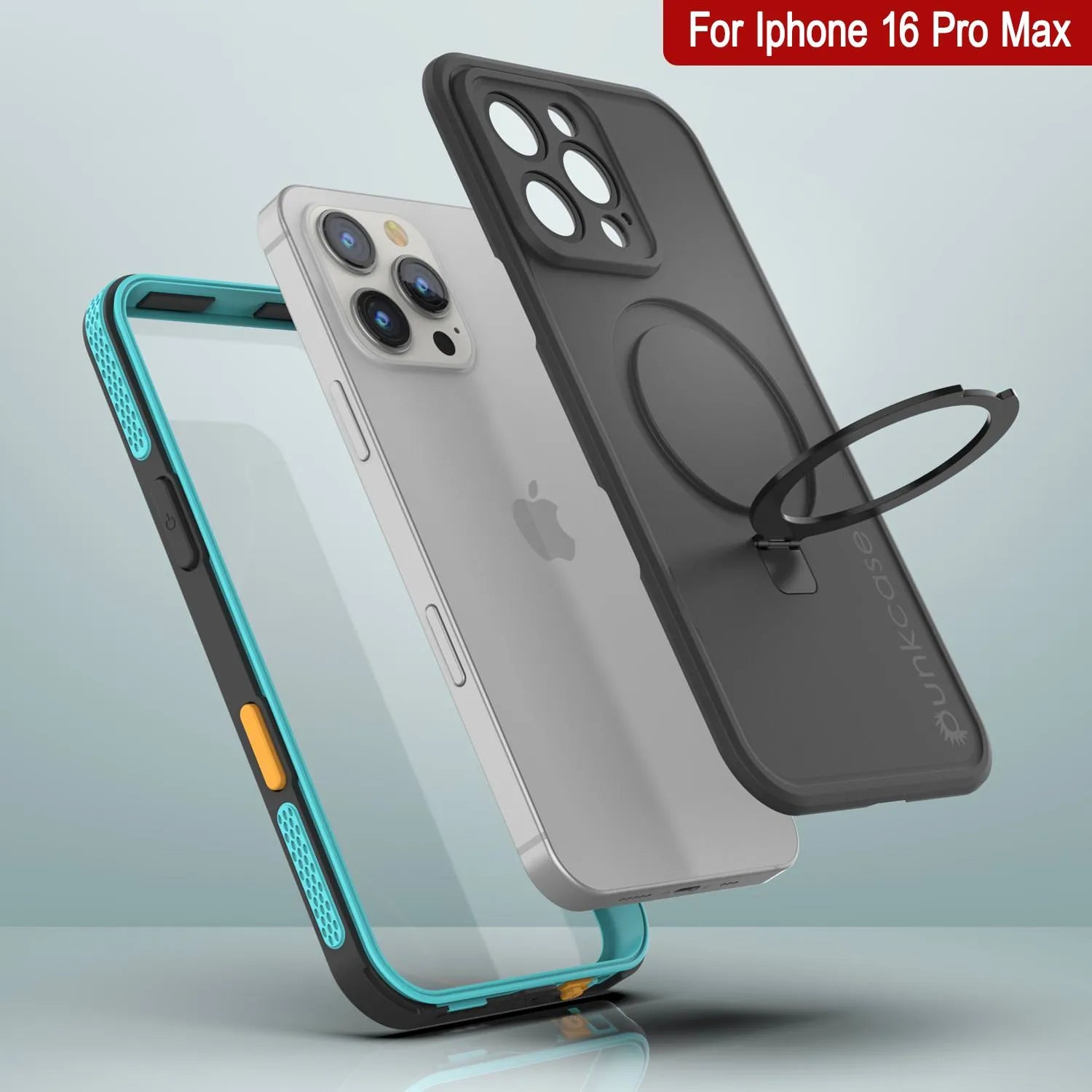 iPhone 16 Pro Max Waterproof Case [Kickstud 2.0 Series] Protective IP68 Cover W/Screen Protector & Kickstand [Teal]