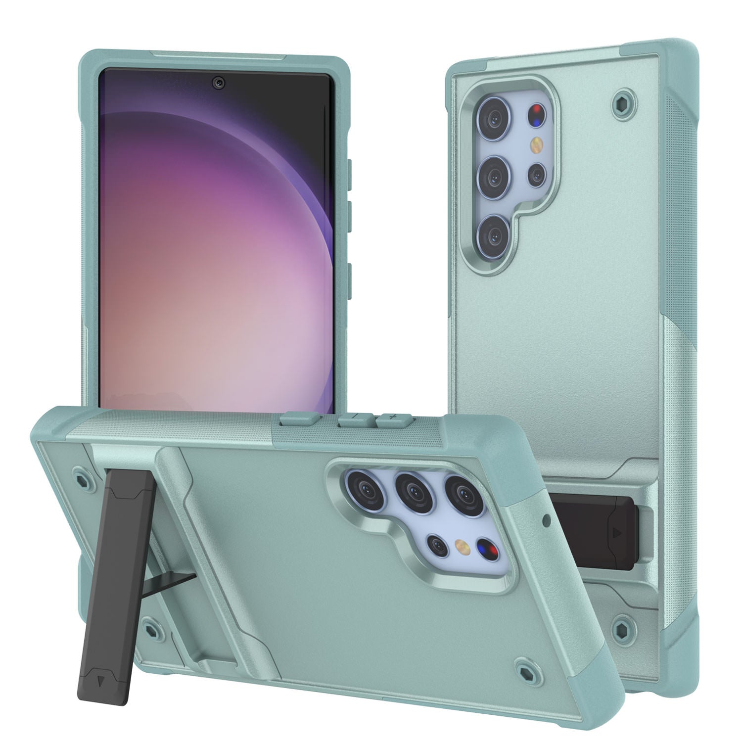 Punkcase Galaxy S24 Ultra Case [Reliance Series] Protective Hybrid Military Grade Cover W/Built-in Kickstand [Gold]