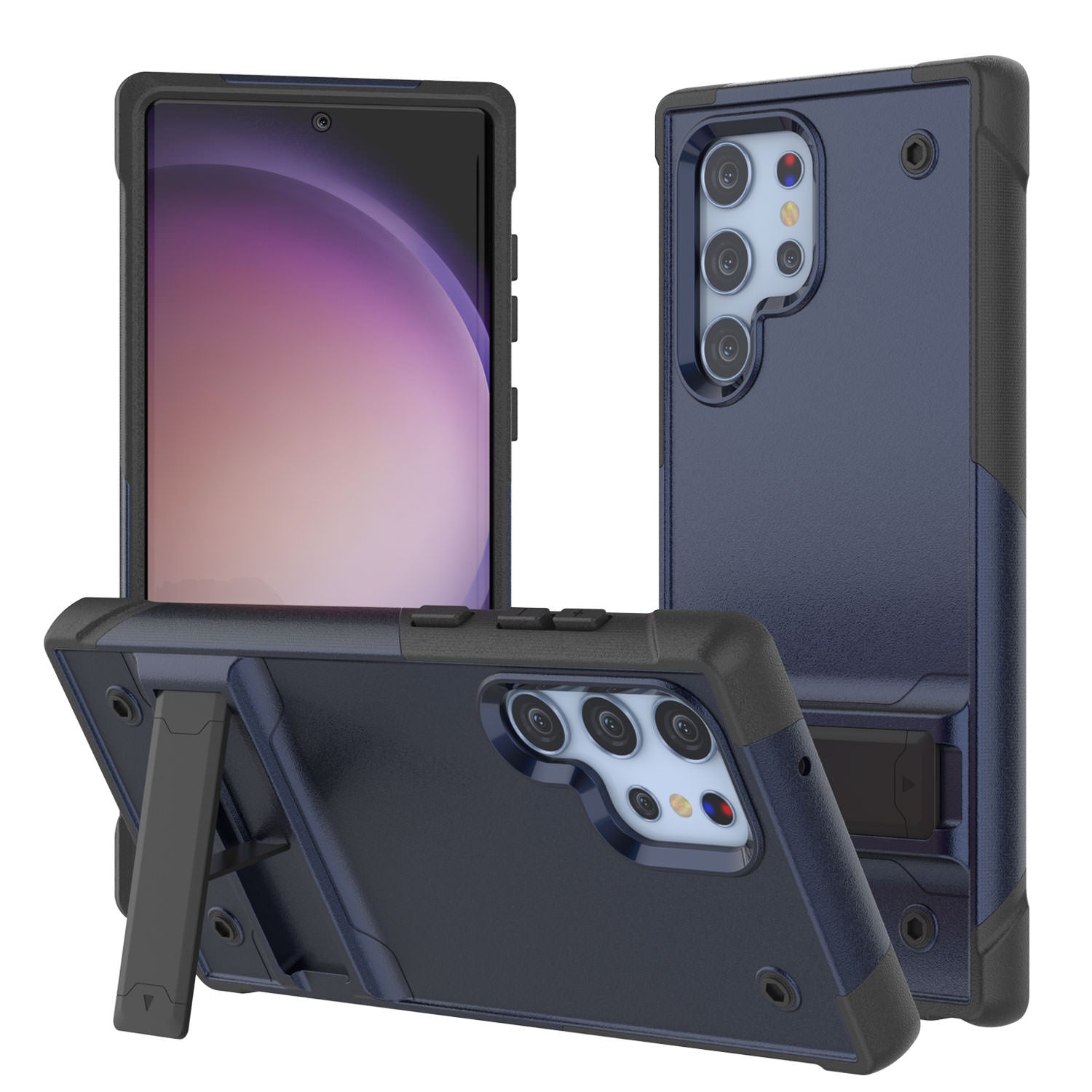 Punkcase Galaxy S24 Ultra Case [Reliance Series] Protective Hybrid Military Grade Cover W/Built-in Kickstand [Green]