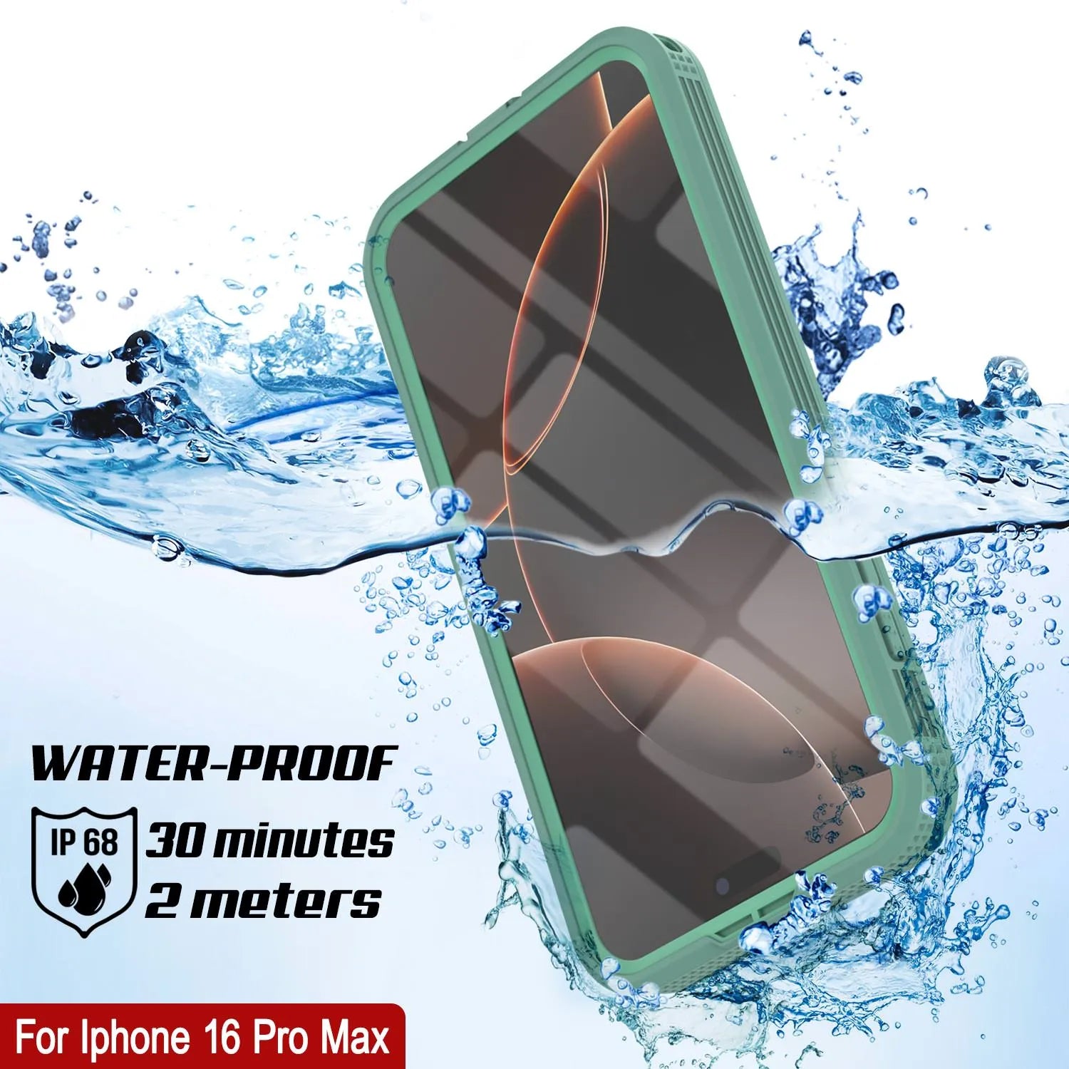 iPhone 16 Pro Max Waterproof Case [Alpine 2.0 Series] [Slim Fit] [IP68 Certified] [Shockproof] [Teal]