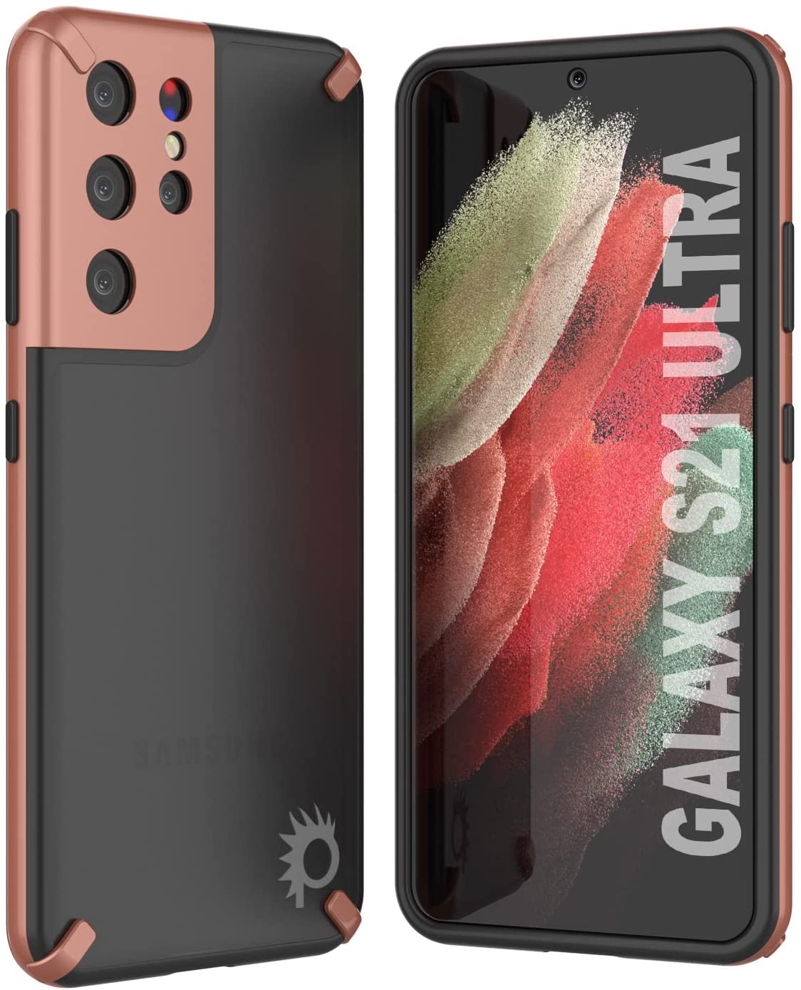 Punkcase Galaxy S21 Ultra Case [Mirage Series] Heavy Duty Phone Cover (Black)