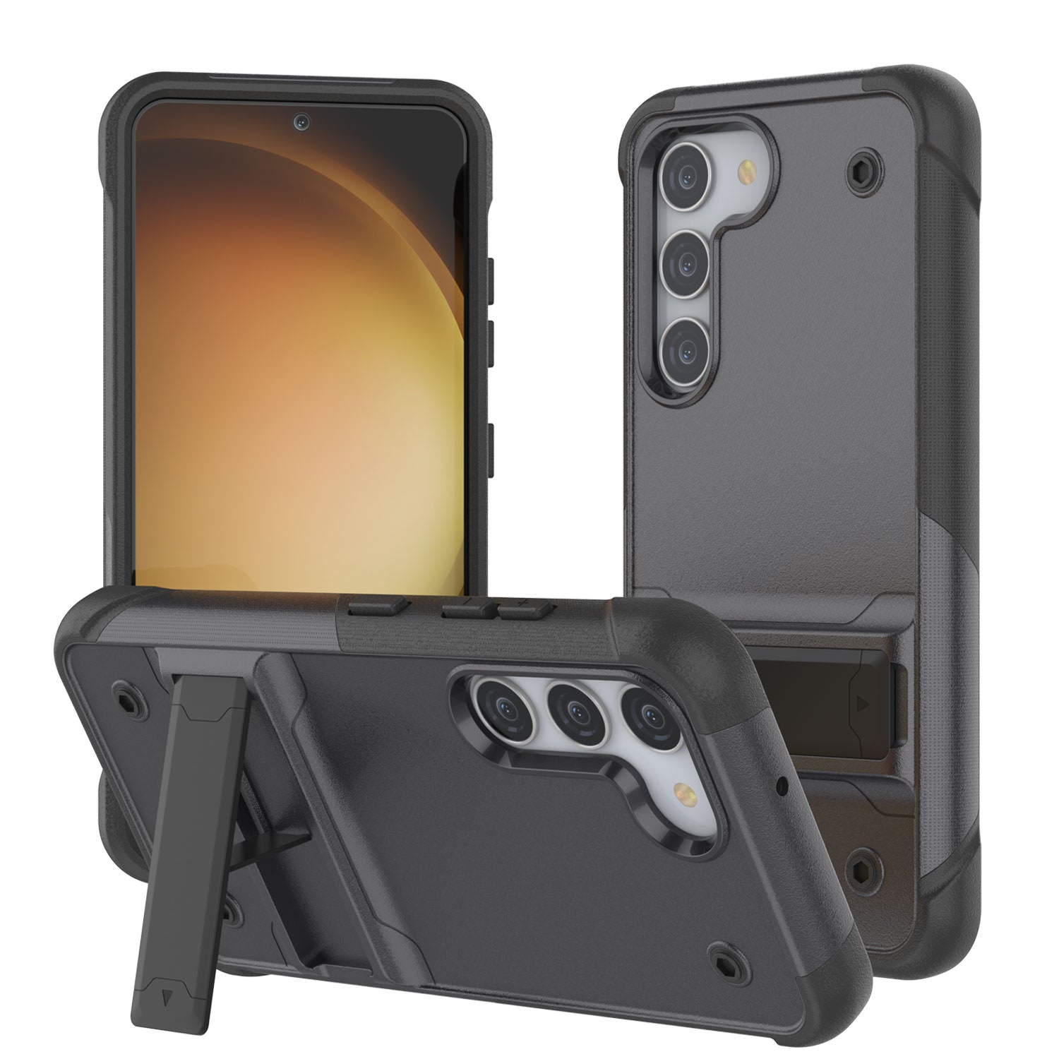 Punkcase Galaxy S24 Case [Reliance Series] Protective Hybrid Military Grade Cover W/Built-in Kickstand [Green]