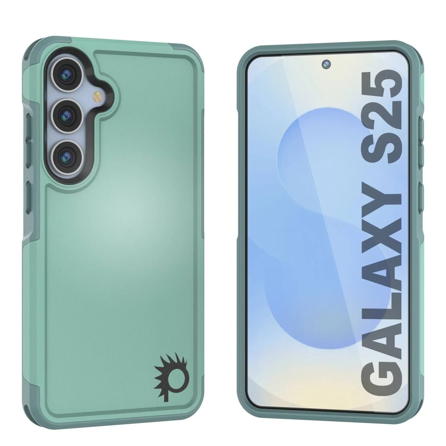 PunkCase Galaxy S25 Case, [Spartan 2.0 Series] Clear Rugged Heavy Duty Cover [Teal]