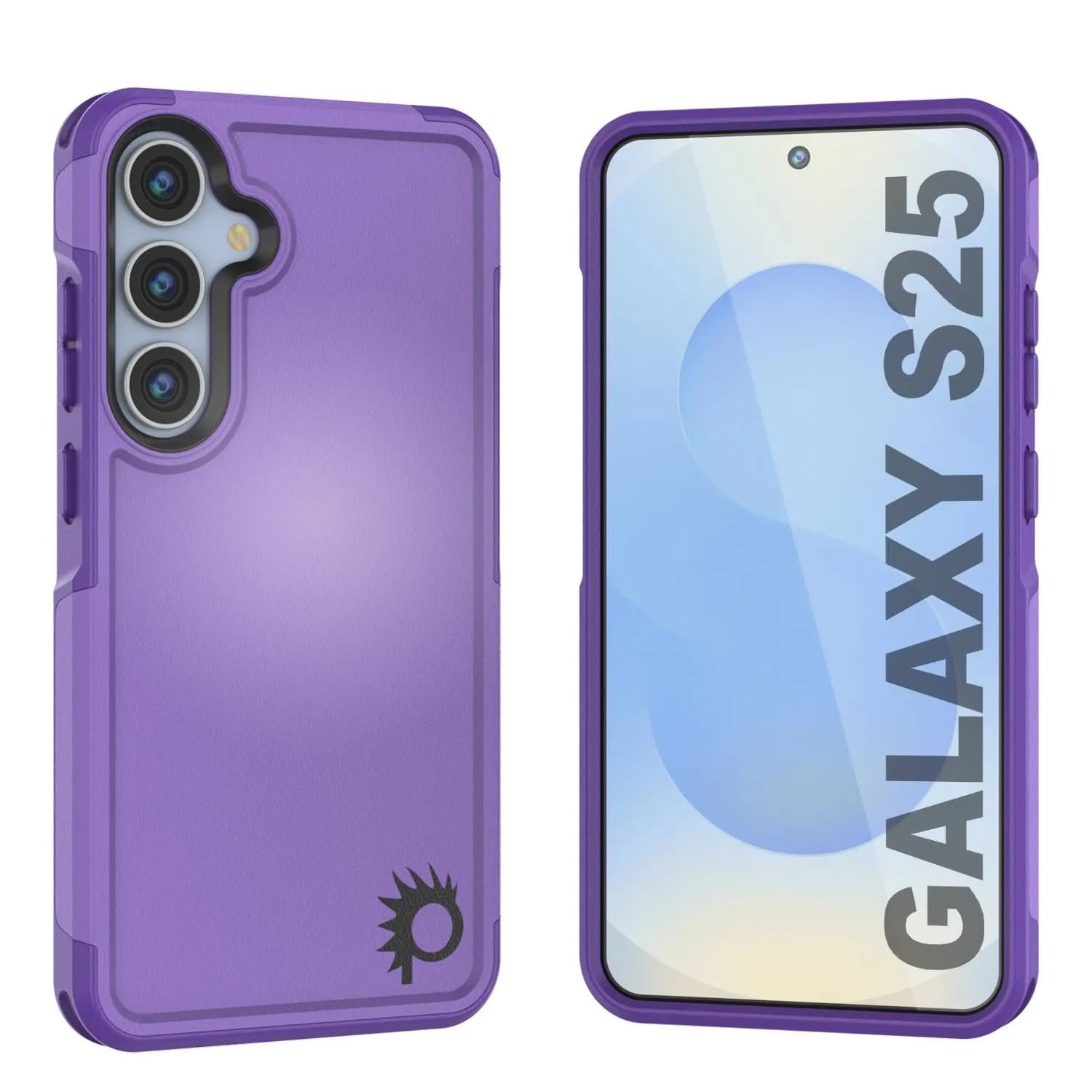 PunkCase Galaxy S25 Case, [Spartan 2.0 Series] Clear Rugged Heavy Duty Cover [Purple]