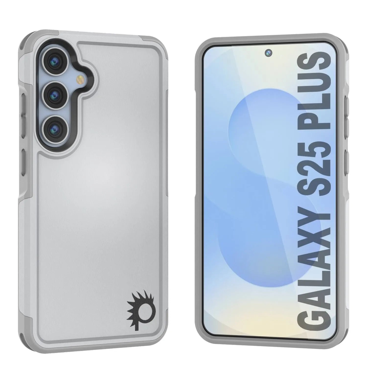 PunkCase Galaxy S25+ Plus Case, [Spartan 2.0 Series] Clear Rugged Heavy Duty Cover [White]