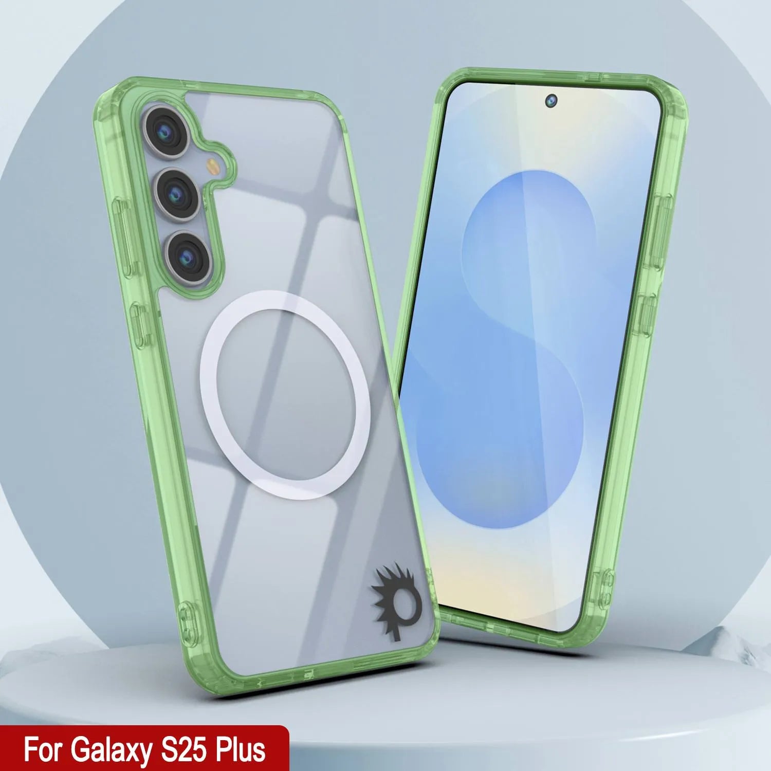 Galaxy S25 Plus Magnetic Wireless Charging Case [Clear Acrylic Series] [Non-Slip] For Galaxy S25 Plus [Green]