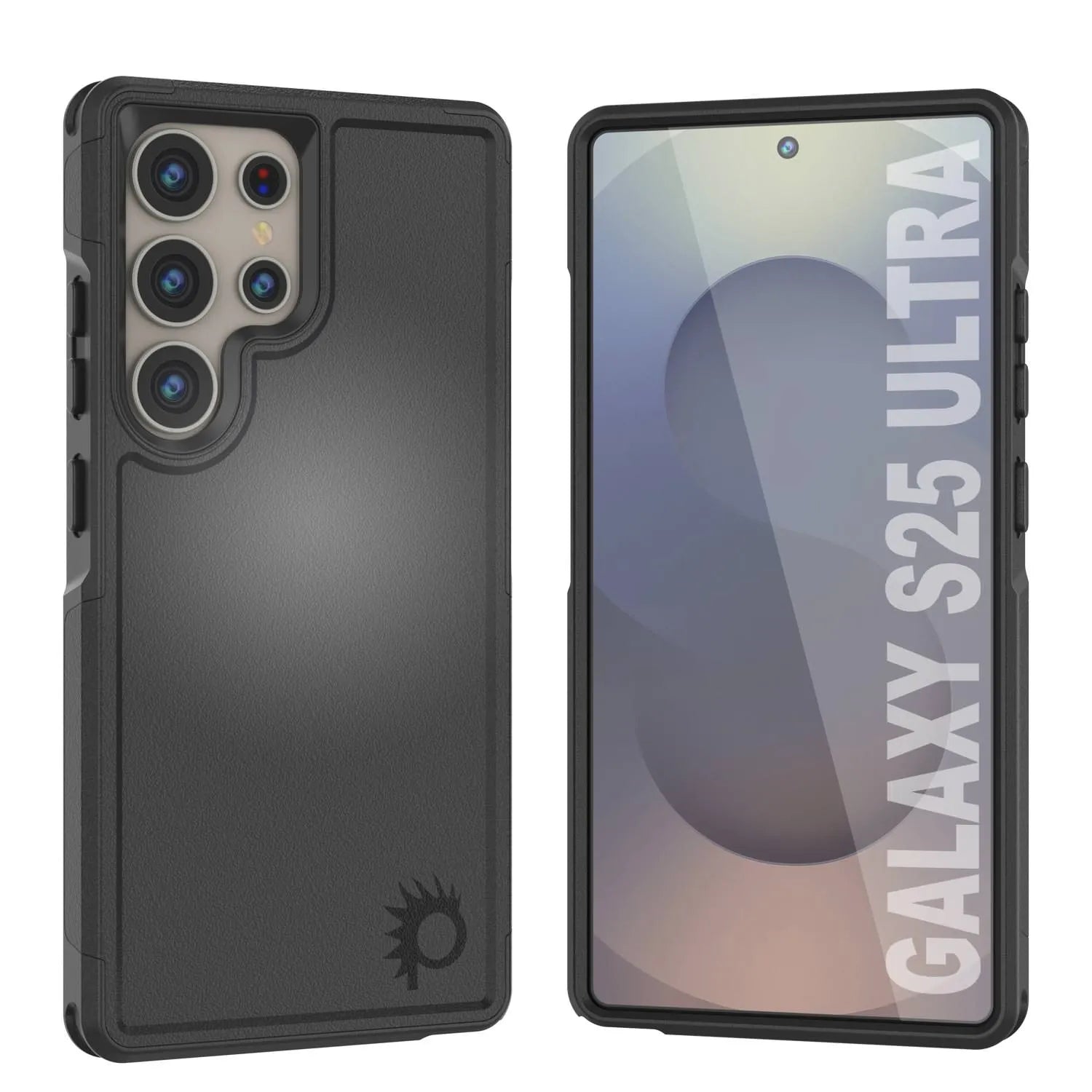 PunkCase Galaxy S25 Ultra Case, [Spartan 2.0 Series] Clear Rugged Heavy Duty Cover [Red]