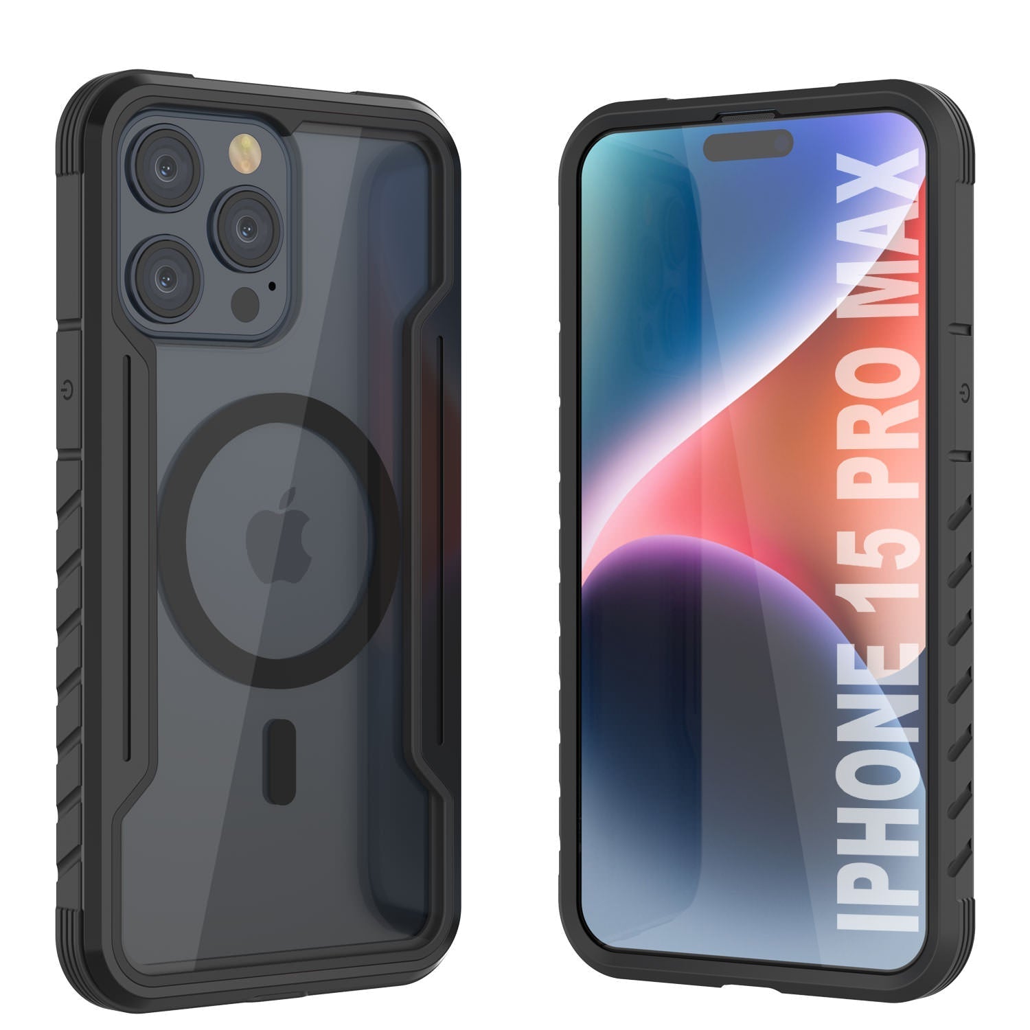 Punkcase iPhone 15 Pro Max Armor Stealth MAG Defense Case Protective Military Grade Multilayer Cover [Rainbow]