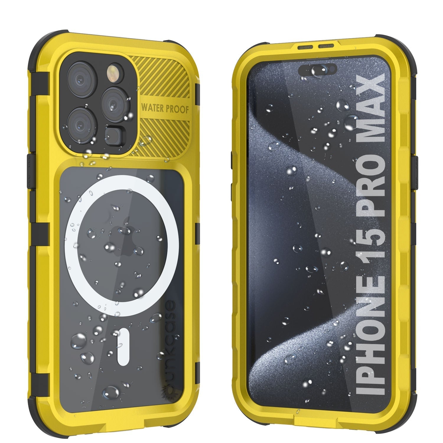 iPhone 15 Pro Max Metal Extreme 2.0 Series Aluminum Waterproof Case IP68 W/Buillt in Screen Protector [Silver]