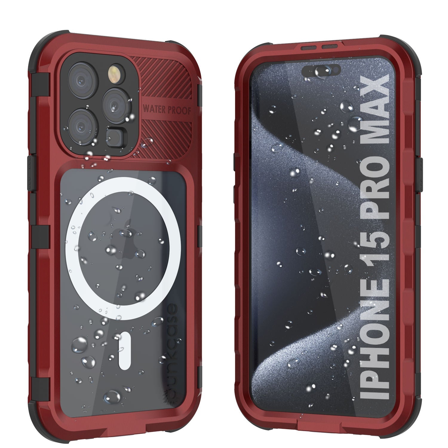 iPhone 15 Pro Max Metal Extreme 2.0 Series Aluminum Waterproof Case IP68 W/Buillt in Screen Protector [Blue]