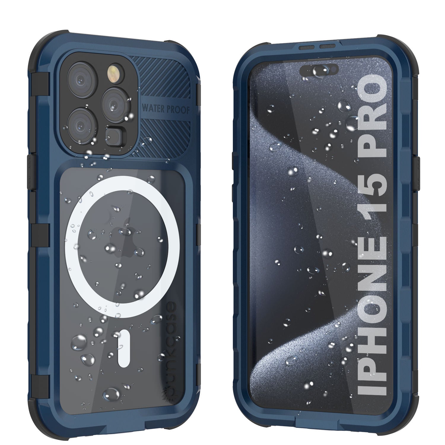 iPhone 15 Pro Metal Extreme 2.0 Series Aluminum Waterproof Case IP68 W/Buillt in Screen Protector [Dark-Green]