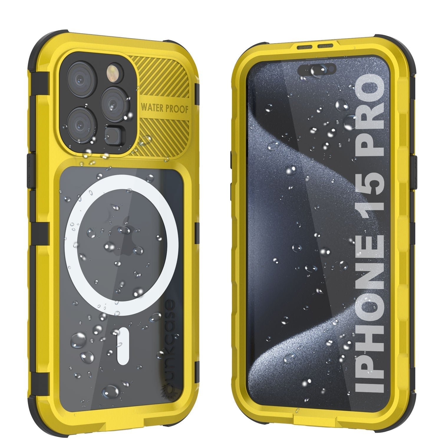 iPhone 15 Pro Metal Extreme 2.0 Series Aluminum Waterproof Case IP68 W/Buillt in Screen Protector [Purple]