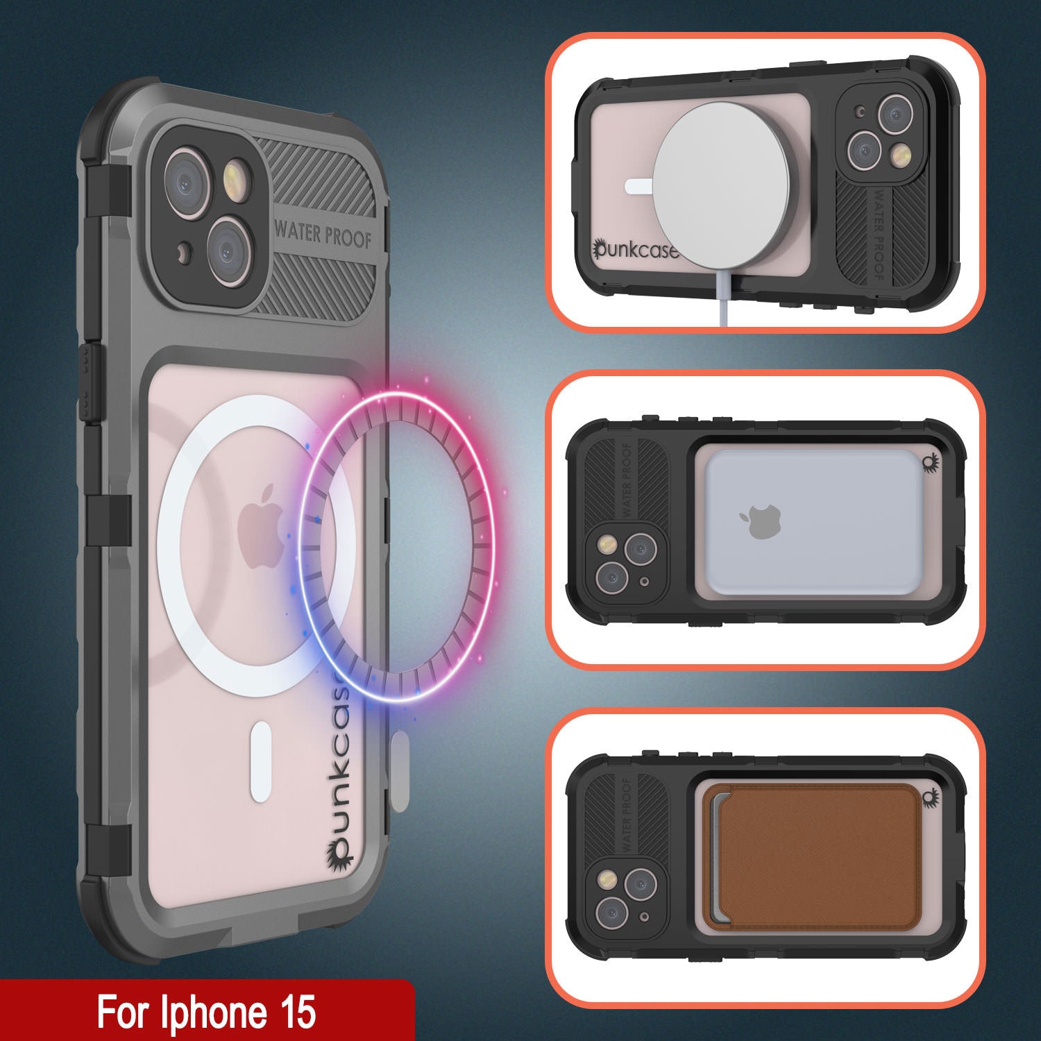 iPhone 16 Metal Extreme 2.0 Series Aluminum Waterproof Case IP68 W/Buillt in Screen Protector [Silver]