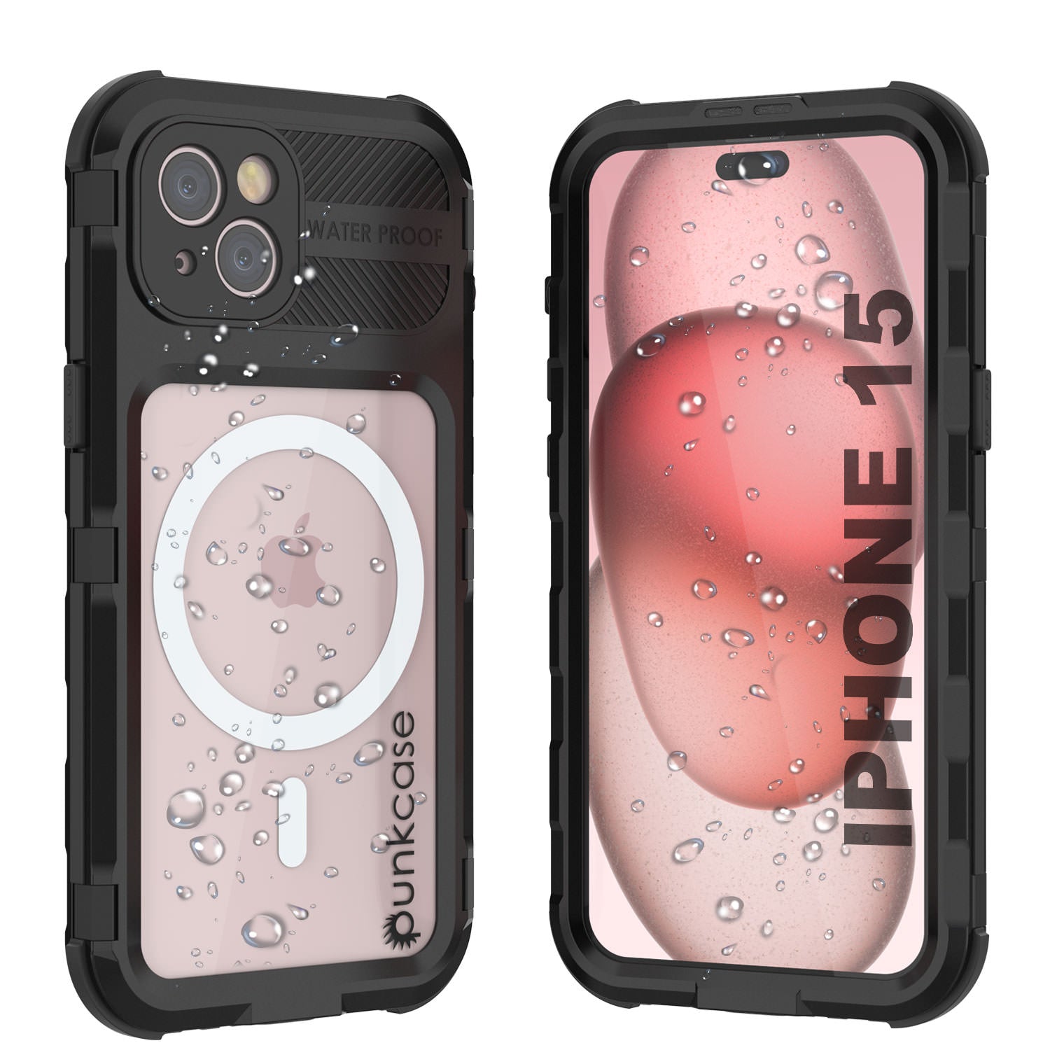 iPhone 15 Metal Extreme 2.0 Series Aluminum Waterproof Case IP68 W/Buillt in Screen Protector [Purple]