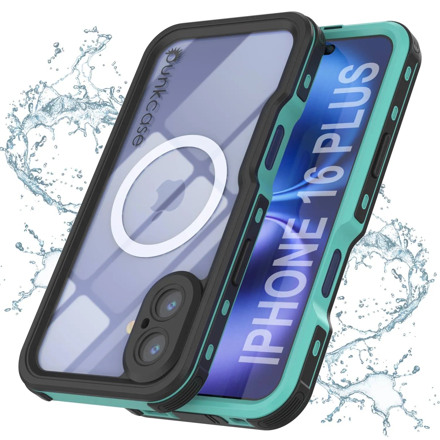 iPhone 16 Plus Waterproof IP68 Case, Punkcase [Light green] [StudStar Series] [Slim Fit] [Dirtproof]
