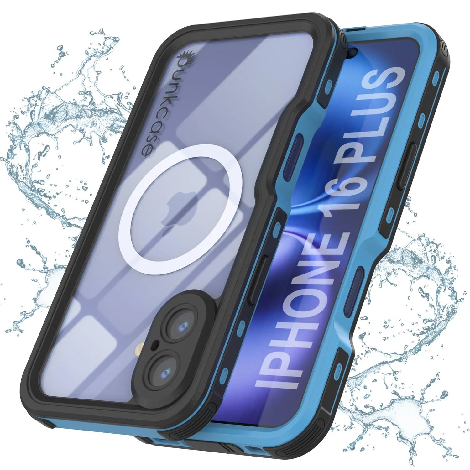 iPhone 16 Plus Waterproof IP68 Case, Punkcase [White] [StudStar Series] [Slim Fit] [Dirtproof]